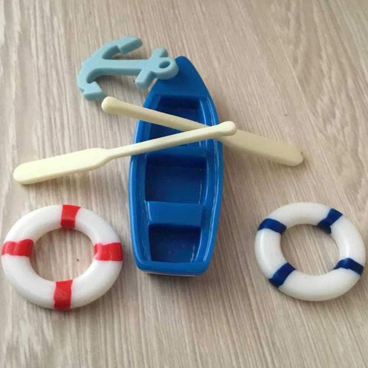 Foto 7 pulgar | Minifigurita Marina, Minibarco De Pesca, Decoración De Musgo - Venta Internacional.