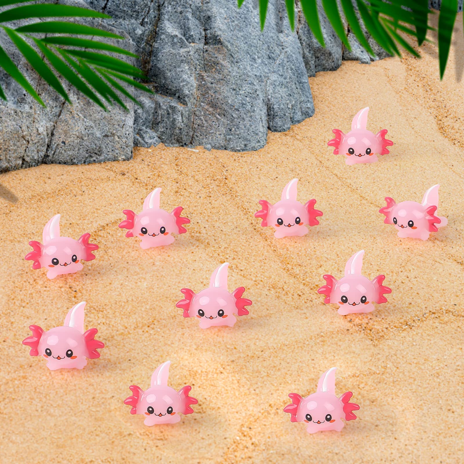 Foto 2 pulgar | Mini Amuleto De Resina Con Forma De Axolotl Ccinee, 20 Unidades, Para Manualidades - Venta Internacional.