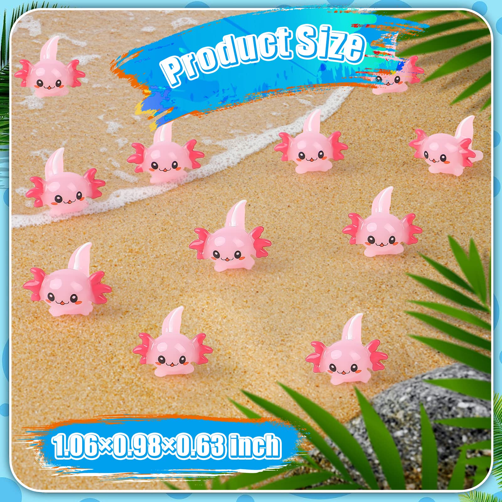 Foto 3 pulgar | Mini Amuleto De Resina Con Forma De Axolotl Ccinee, 20 Unidades, Para Manualidades - Venta Internacional.