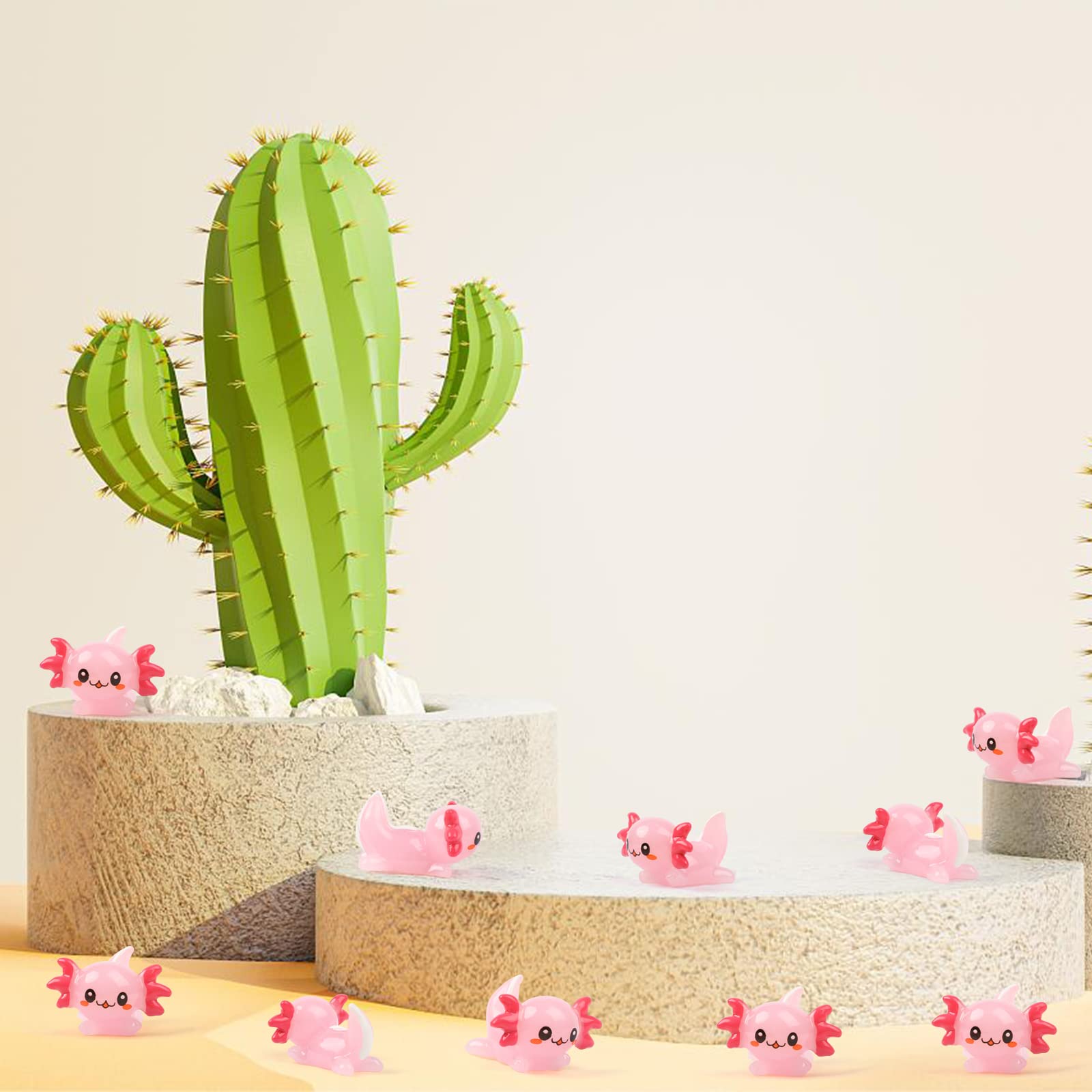 Foto 5 pulgar | Mini Amuleto De Resina Con Forma De Axolotl Ccinee, 20 Unidades, Para Manualidades - Venta Internacional.