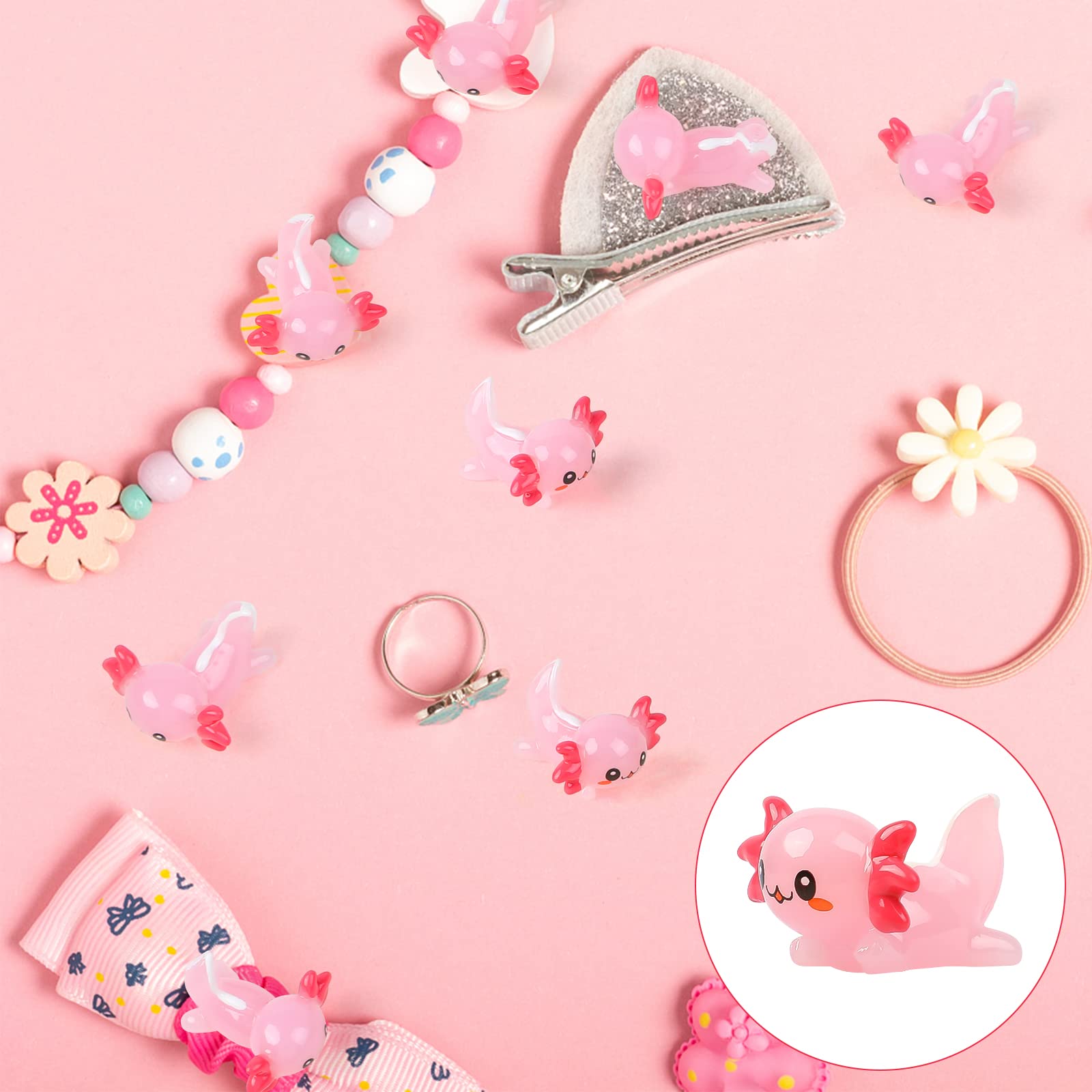 Foto 6 pulgar | Mini Amuleto De Resina Con Forma De Axolotl Ccinee, 20 Unidades, Para Manualidades - Venta Internacional.