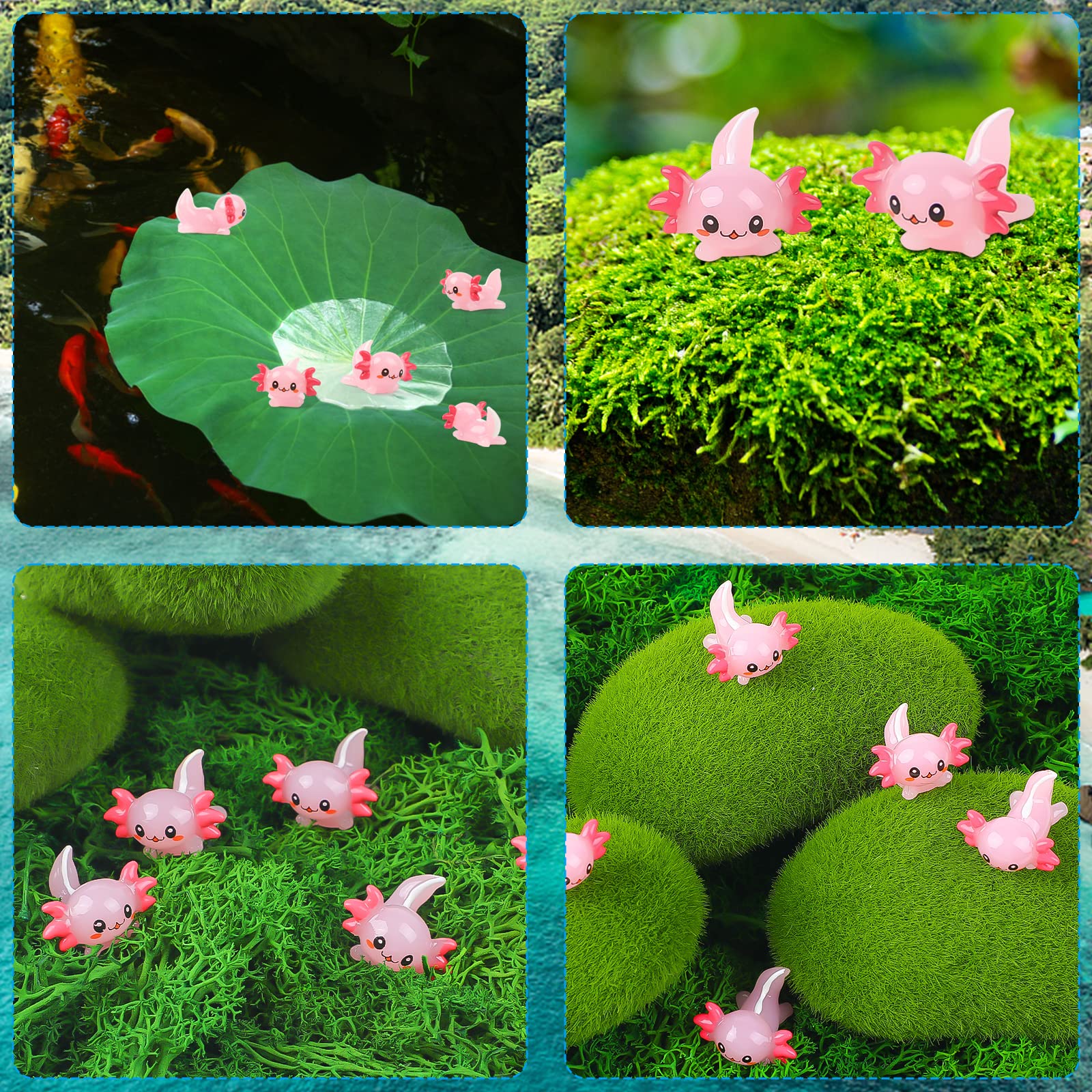 Foto 7 pulgar | Mini Amuleto De Resina Con Forma De Axolotl Ccinee, 20 Unidades, Para Manualidades - Venta Internacional.