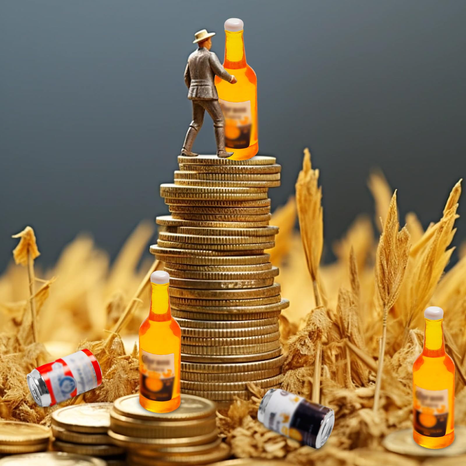 Foto 7 pulgar | Botellas Y Latas De Cerveza En Miniatura Para Decoración De Jardines De Hadas - Venta Internacional.