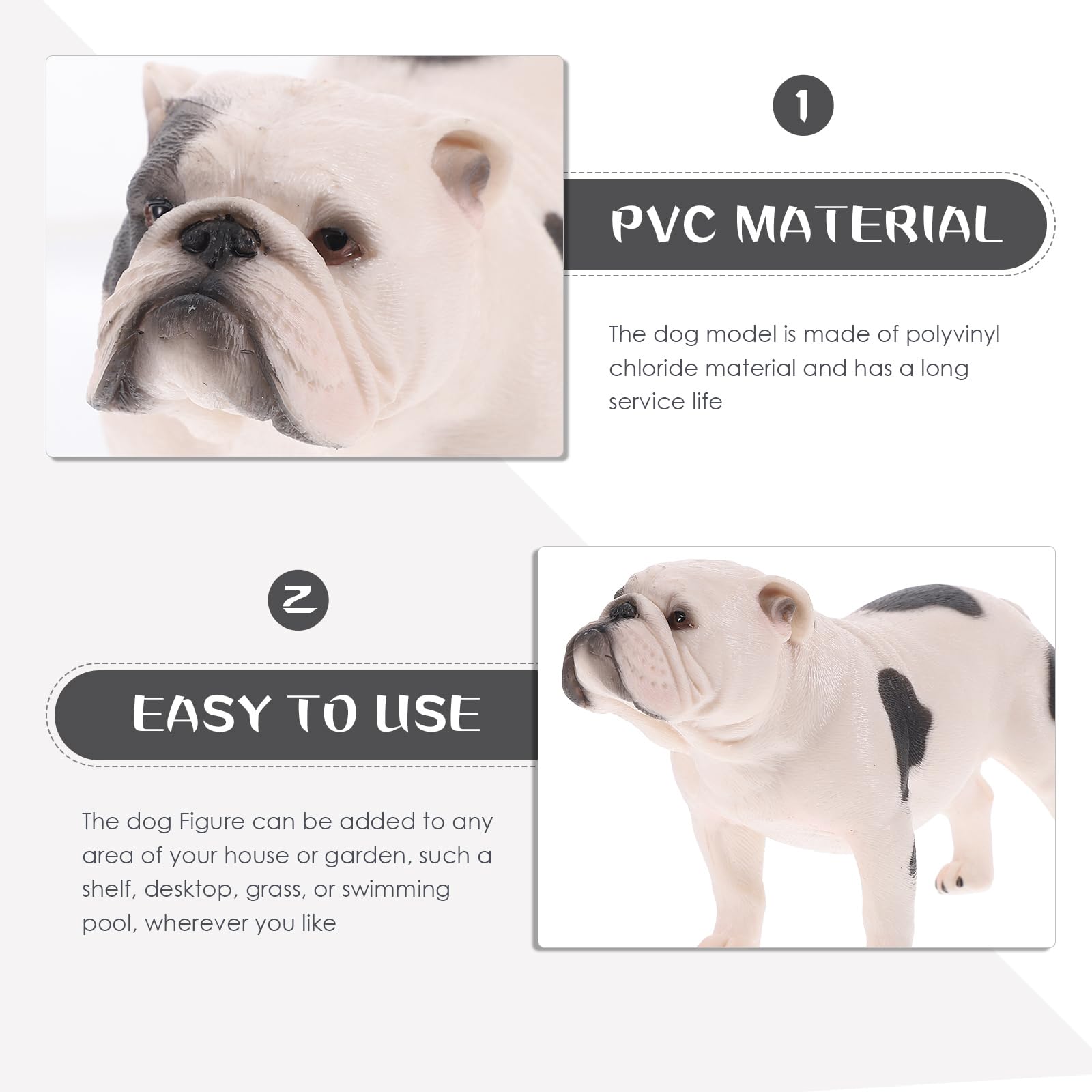 Foto 5 | Figura De Perro Toyandona Bulldog Pet Animal, Pvc, 14,6 Cm - Venta Internacional.