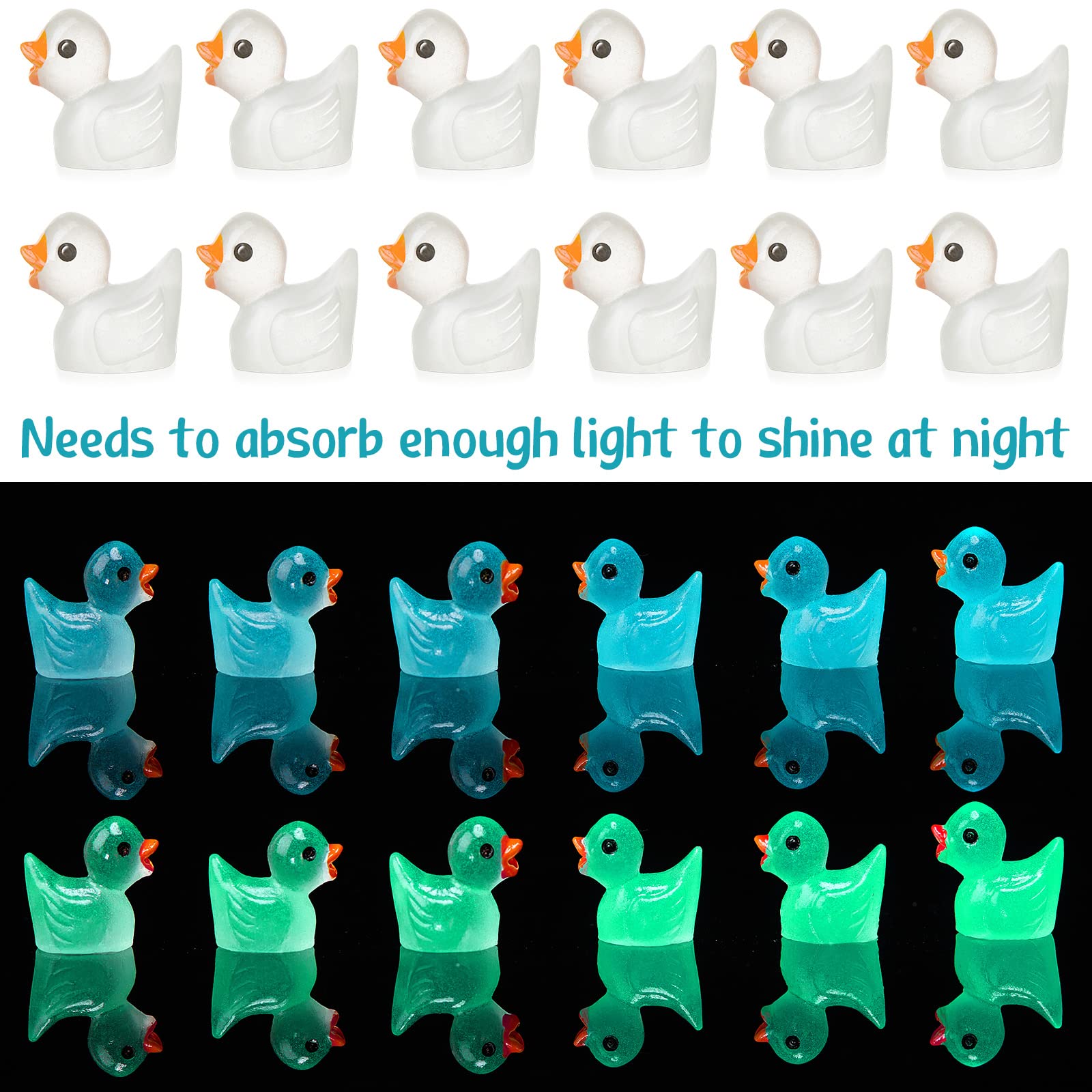 Foto 4 pulgar | Figuras En Miniatura De Pequeños Patos De Resina Luminous Tiny Ducks - Venta Internacional.