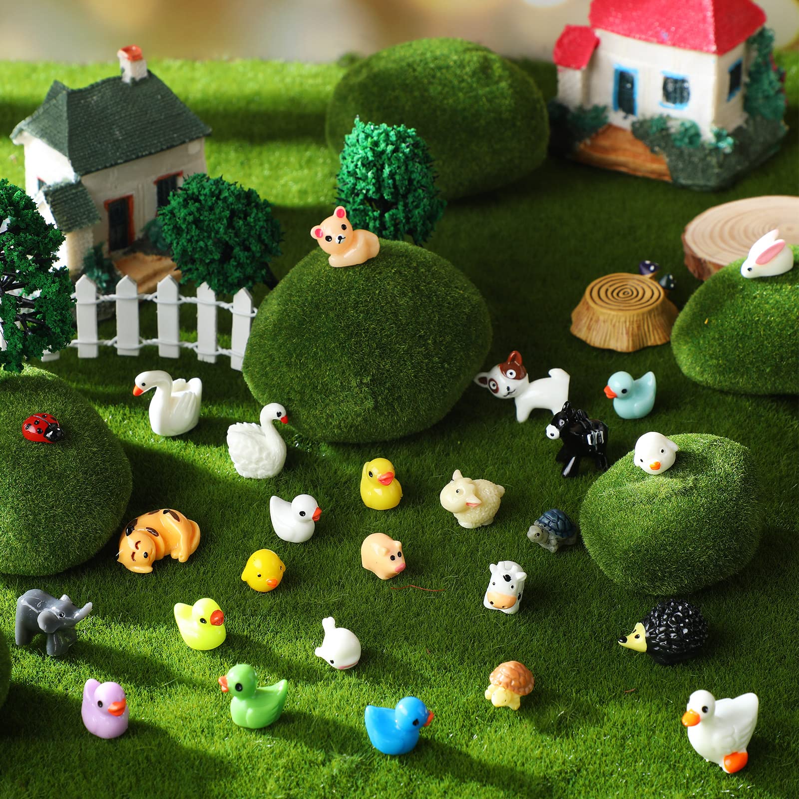 Foto 1 | Set De 200 Minifiguras De Pato Con Forma De Animal De Resina - Venta Internacional.