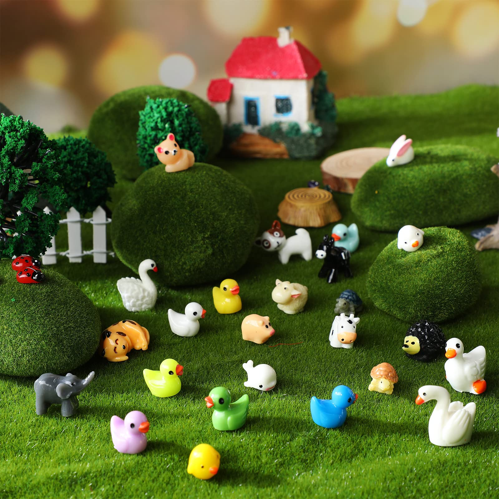 Foto 8 pulgar | Set De 200 Minifiguras De Pato Con Forma De Animal De Resina - Venta Internacional.