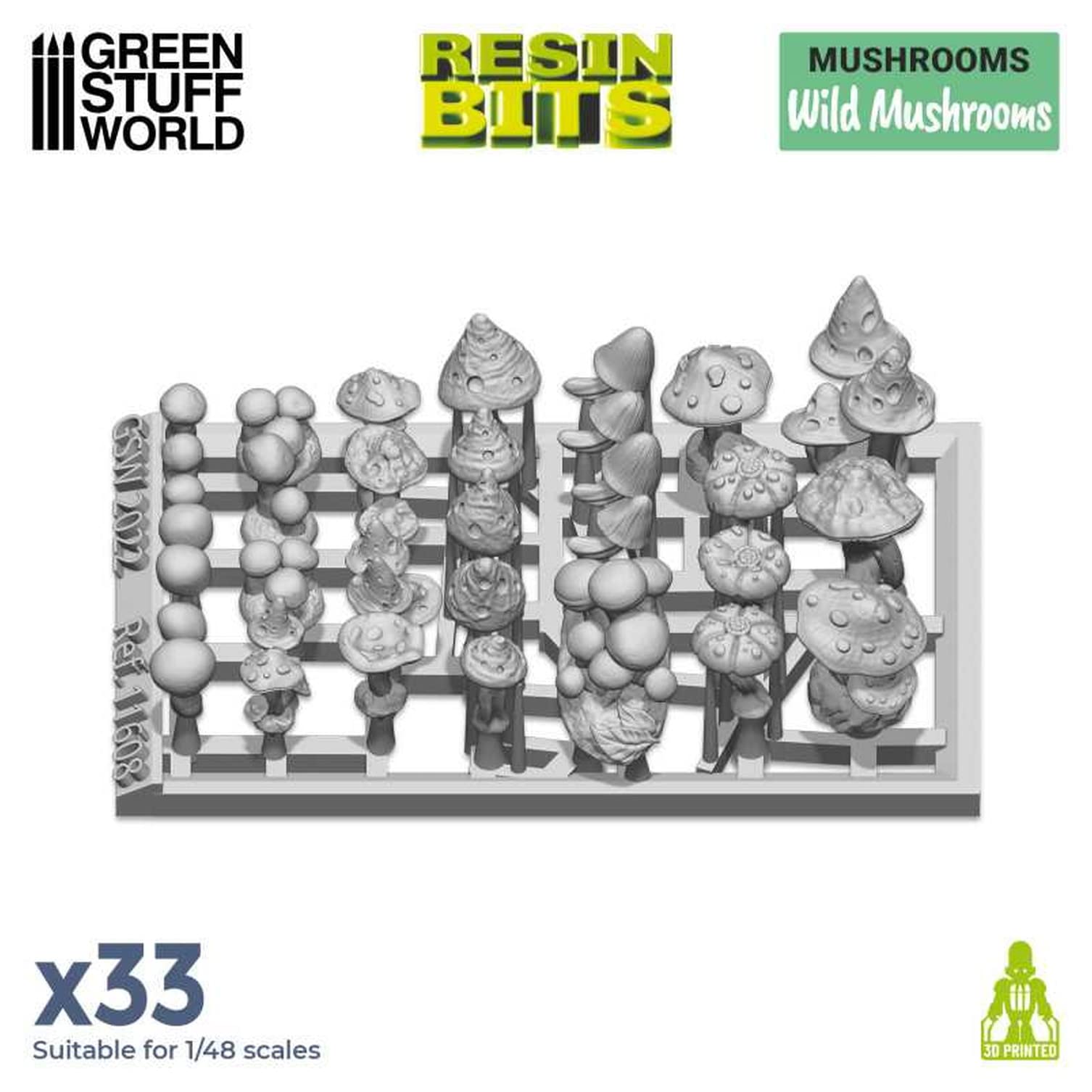 Foto 4 pulgar | Set De Modelos En Miniatura De Setas Silvestres, 33 Unidades, Escala 1:48 Sin Pintar - Venta Internacional.
