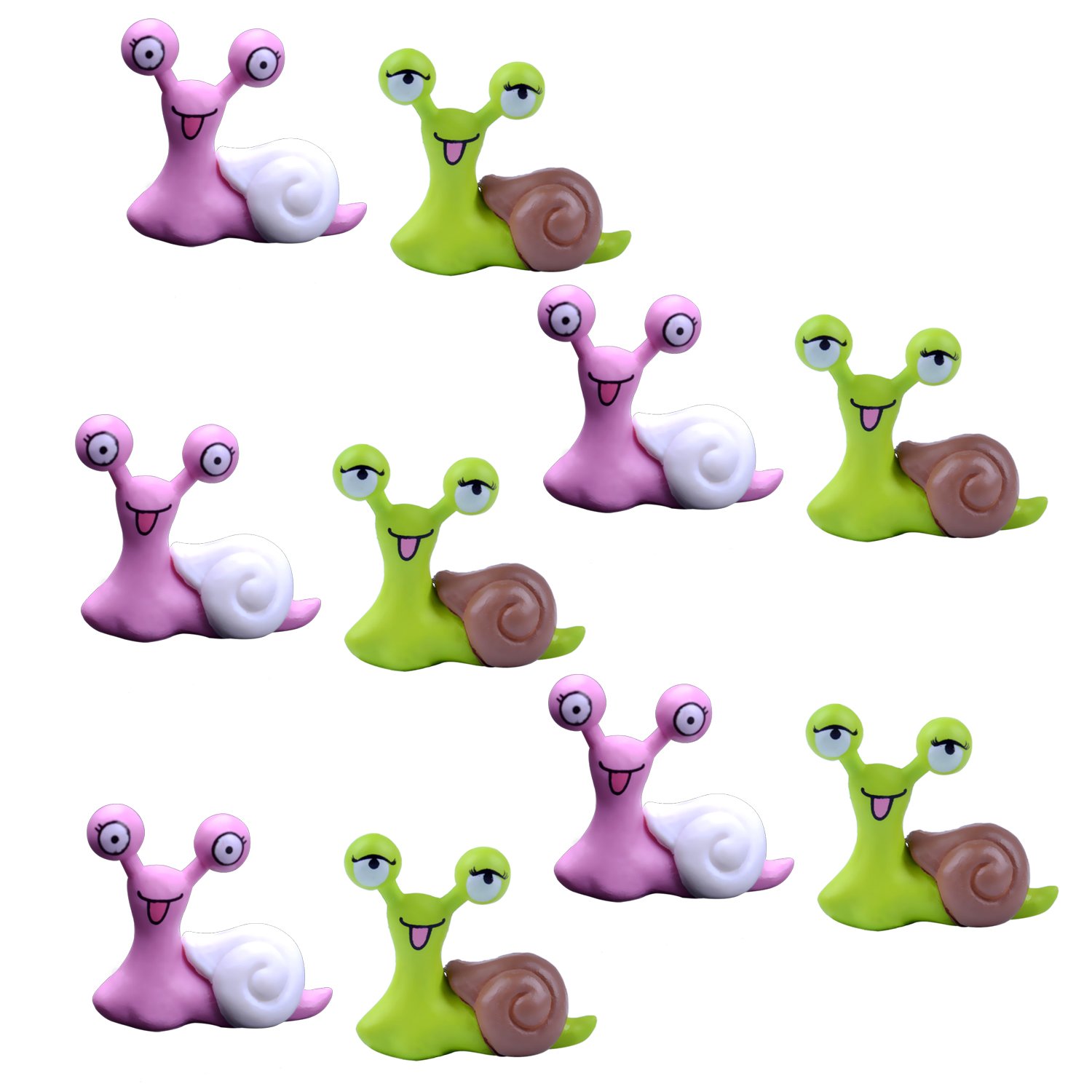 Foto 1 | Figura De Caracol En Miniatura Bronagrand Para Decoración De Jardín, 10 Unidades, Resina - Venta Internacional.