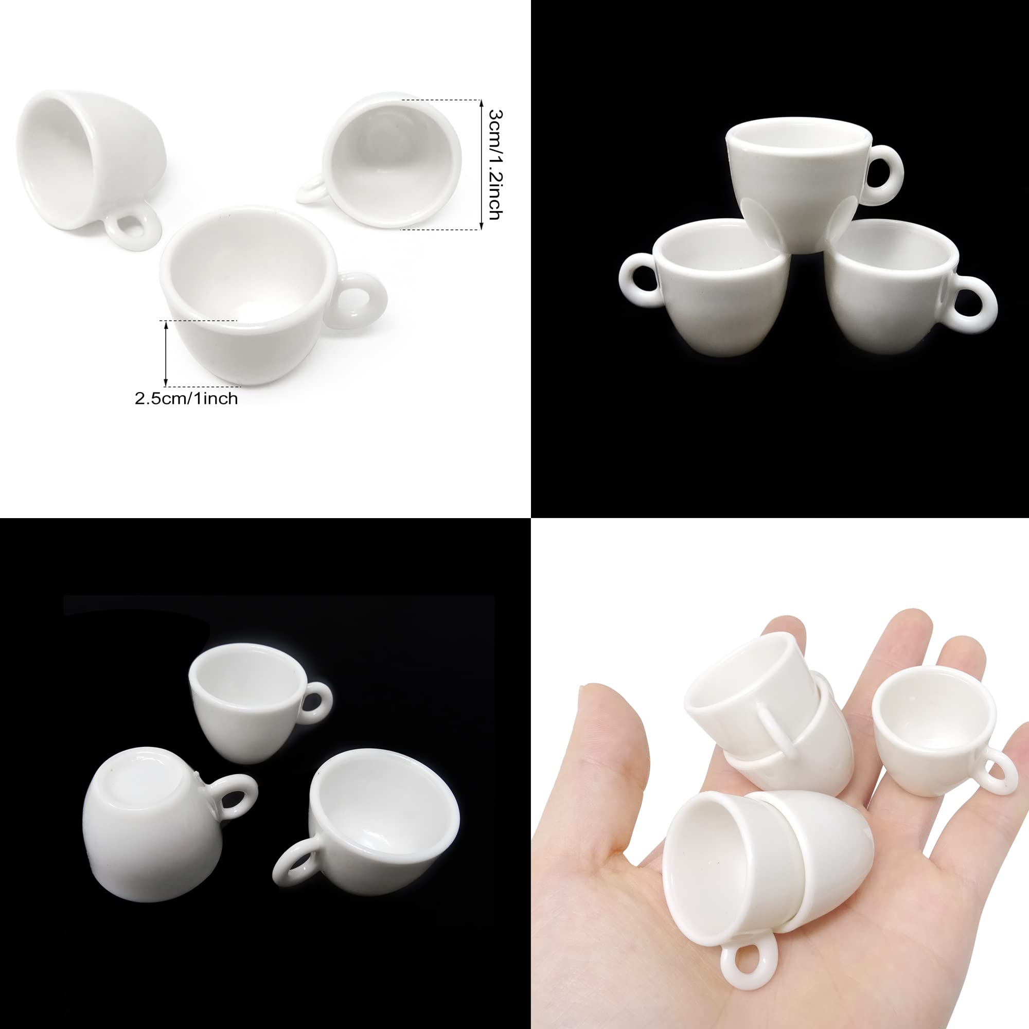 Foto 4 pulgar | Minitazas De Café Dollhouse Honbay De Plástico Blanco X10 - Venta Internacional.