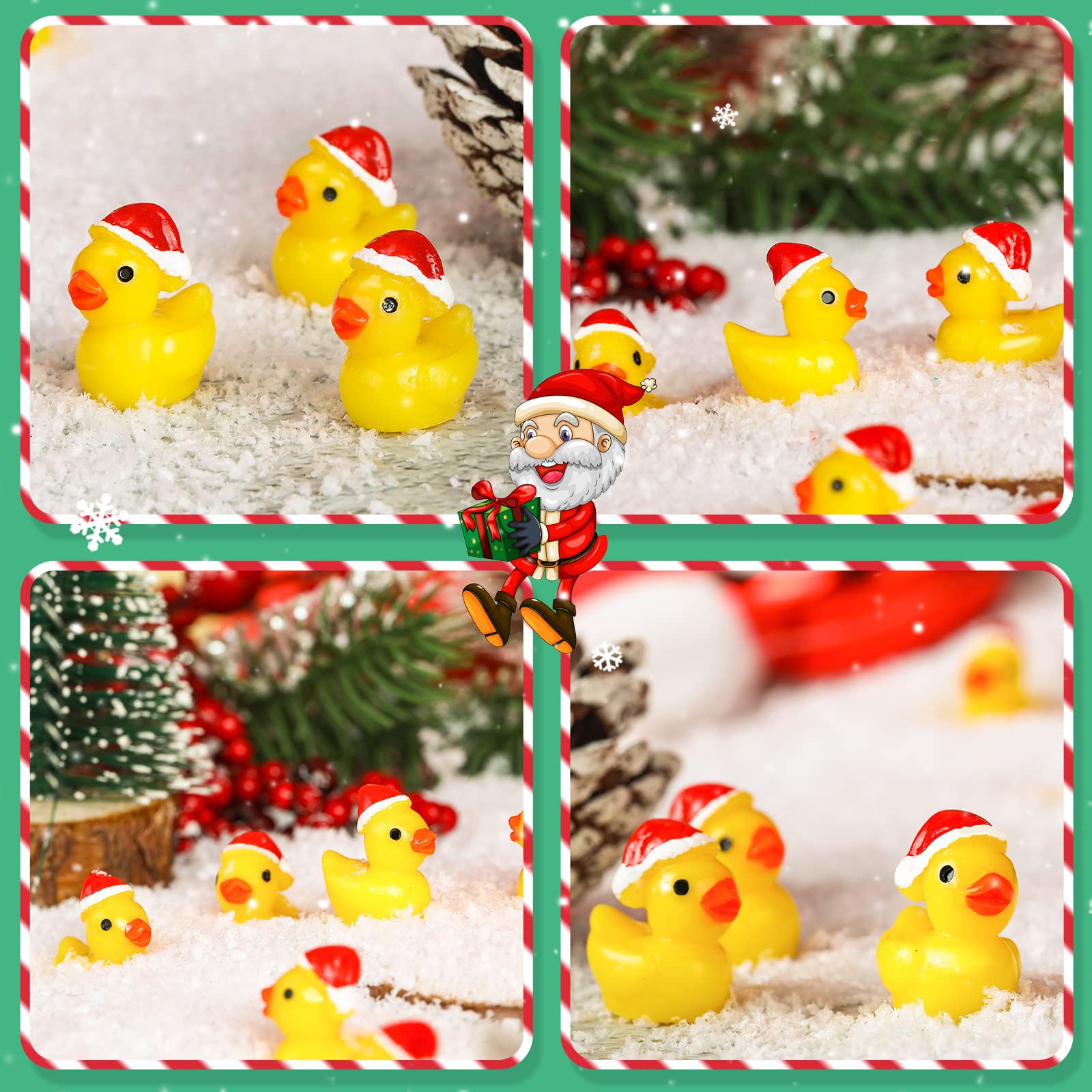 Foto 4 | Mini Patos Navideños De Resina Hydren, 250 Unidades, Para Decoración - Venta Internacional.