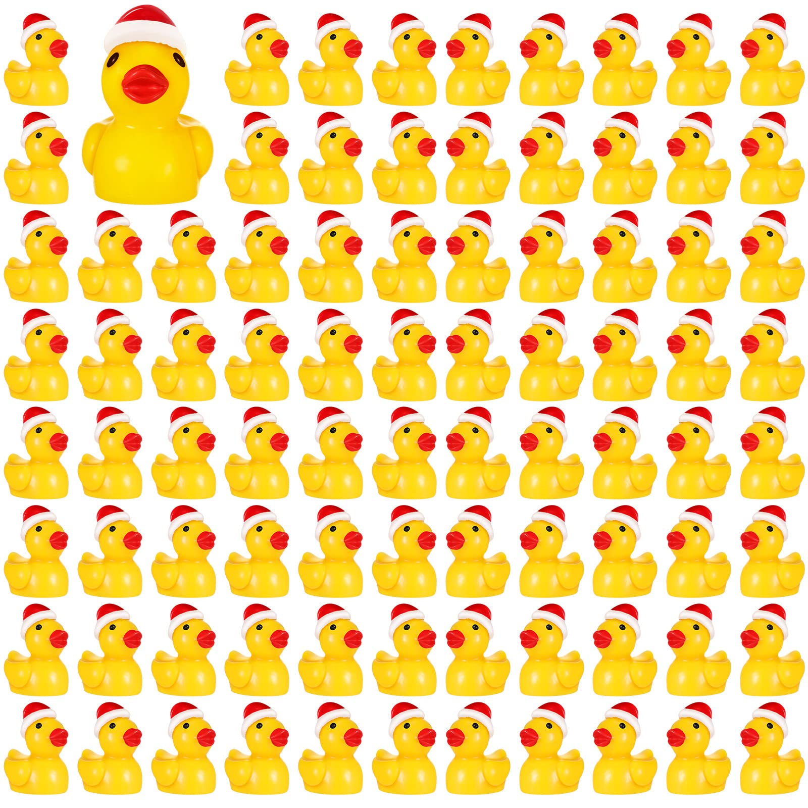 Foto 1 | Mini Patos Navideños De Resina Con Sombrero Para Decoración De Limo, 150 Unidades - Venta Internacional.