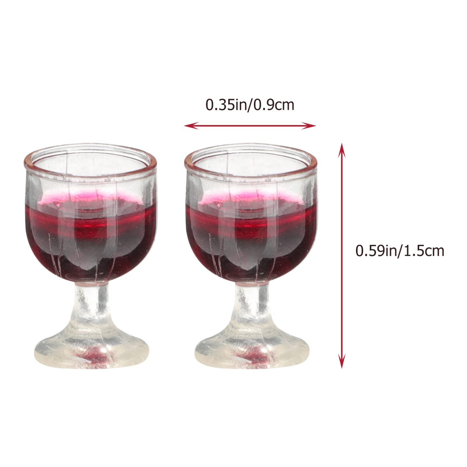 Foto 4 pulgar | Minicopas De Vino Dollhouse Cocktail 1:12 Para Decoración - Venta Internacional.