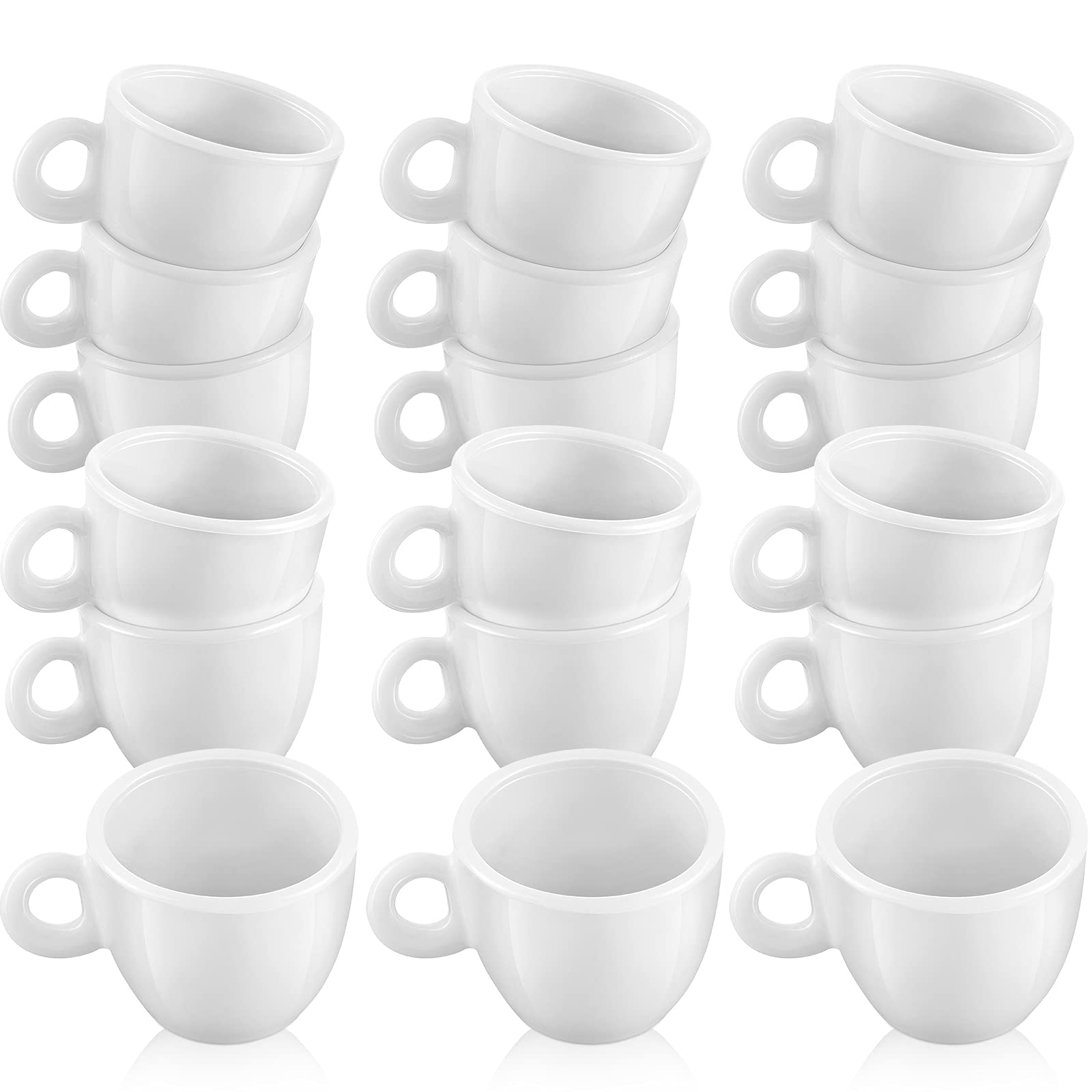 Minitazas De Café Patelai De Plástico Blanco Para Casa De Muñecas (30 Unidades) - Venta Internacional.