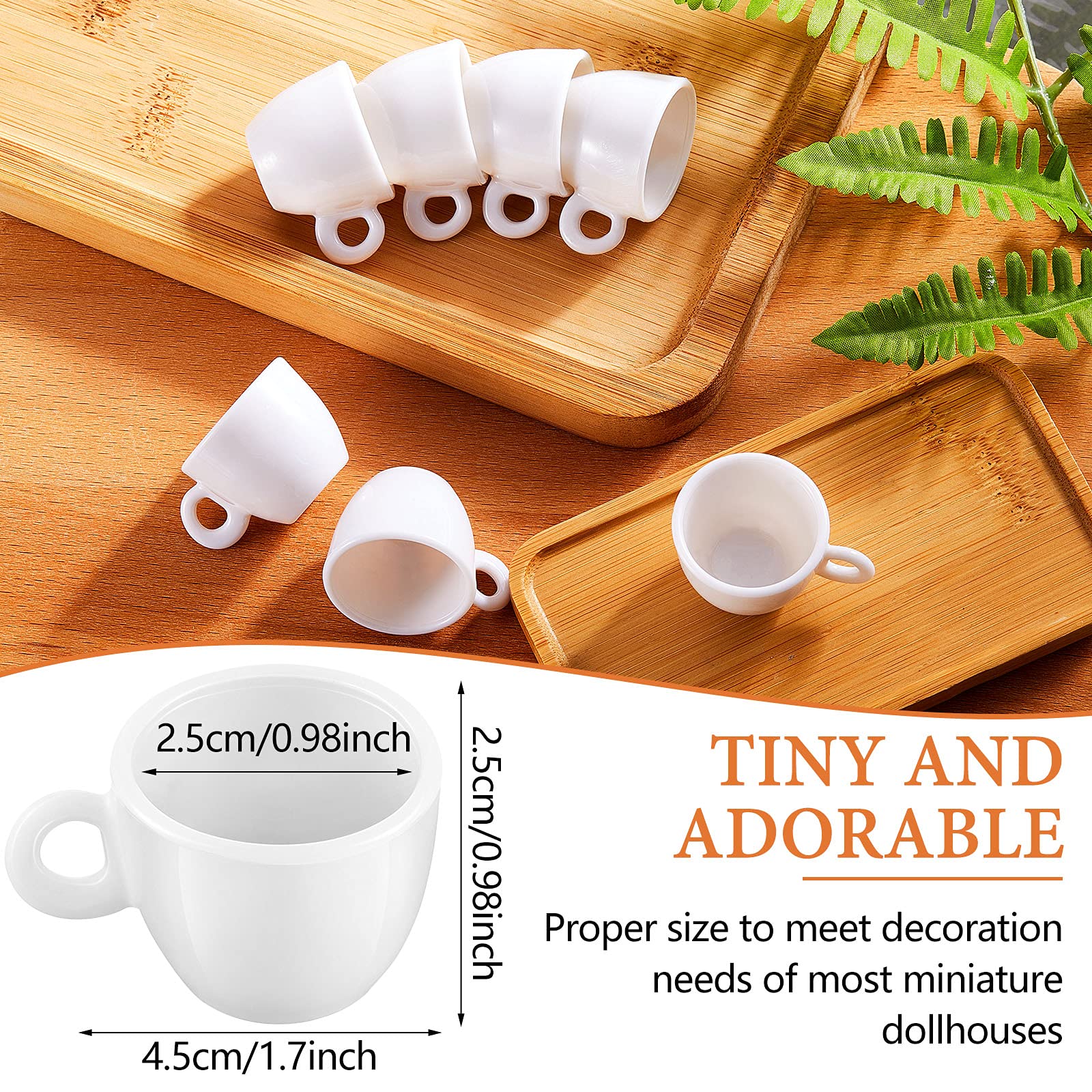 Foto 3 pulgar | Minitazas De Café Patelai De Plástico Blanco Para Casa De Muñecas (30 Unidades) - Venta Internacional.