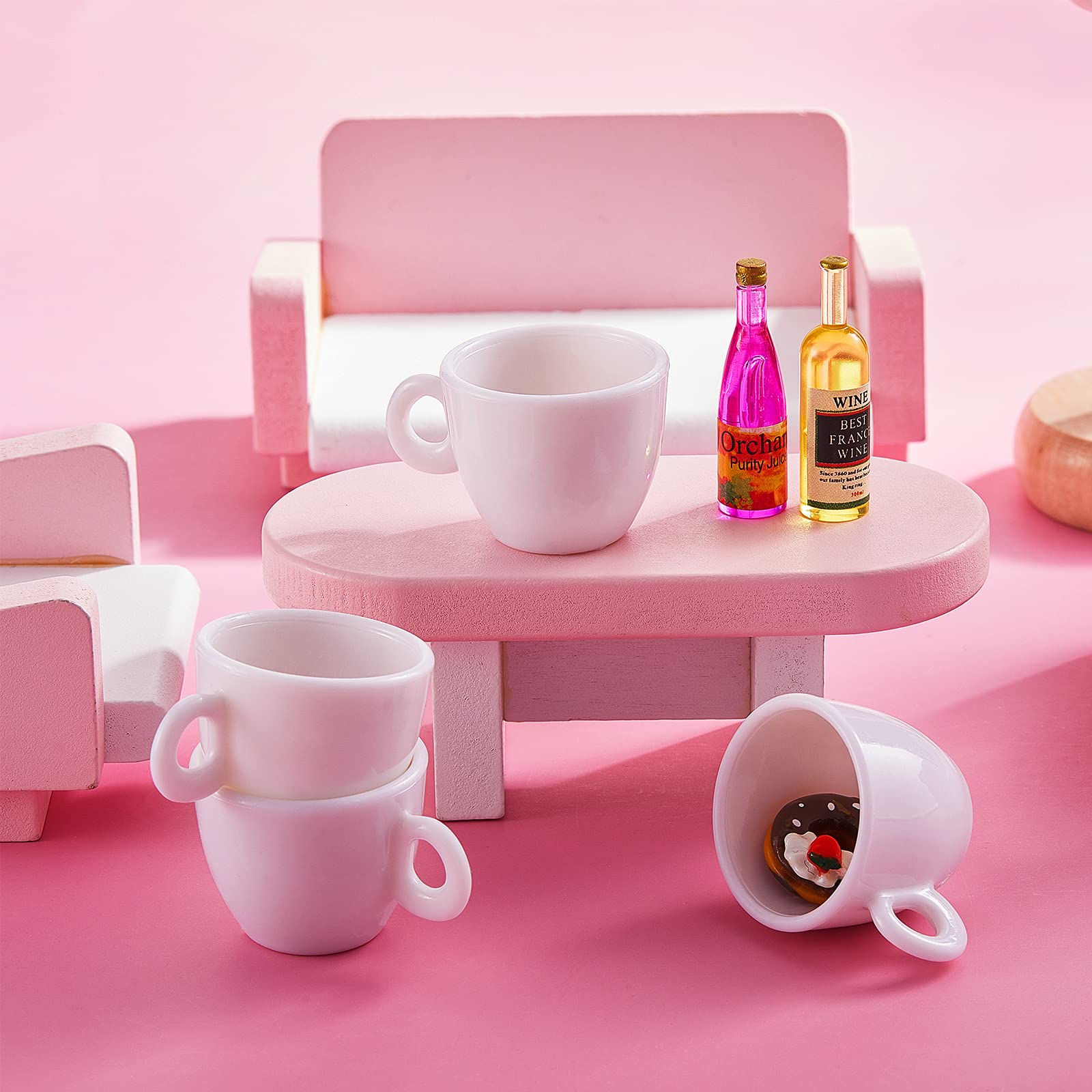 Foto 5 | Minitazas De Café Patelai De Plástico Blanco Para Casa De Muñecas (30 Unidades) - Venta Internacional.