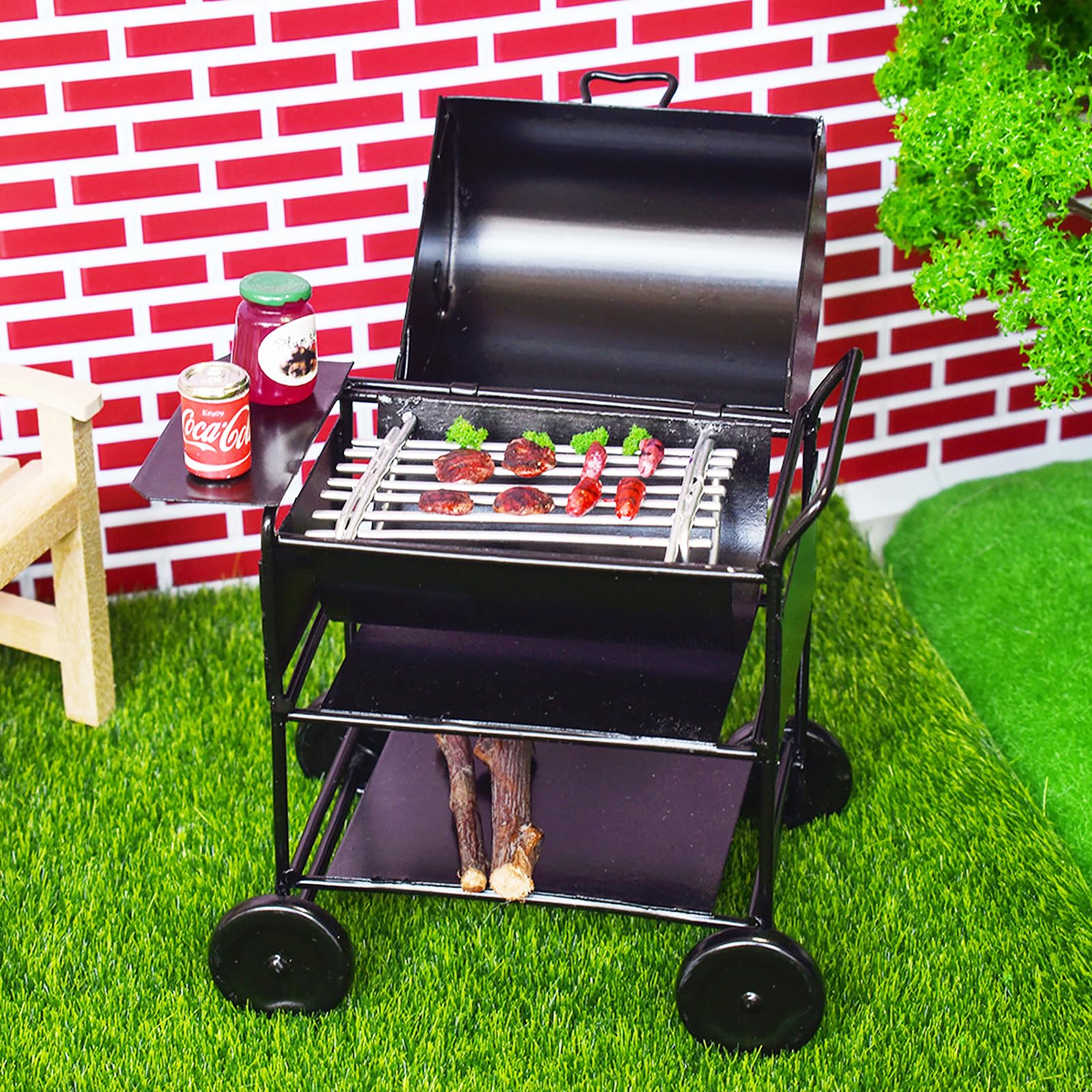 Foto 8 pulgar | Figura Cuadrada En Miniatura Para Horno Con Comida Y Bebida - Venta Internacional.