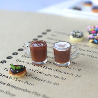 Foto 3 | Tazas de Café Miniatura Adorno para Casa de Muñecas Escala 1/6 1/12 2 Unidades - Venta Internacional