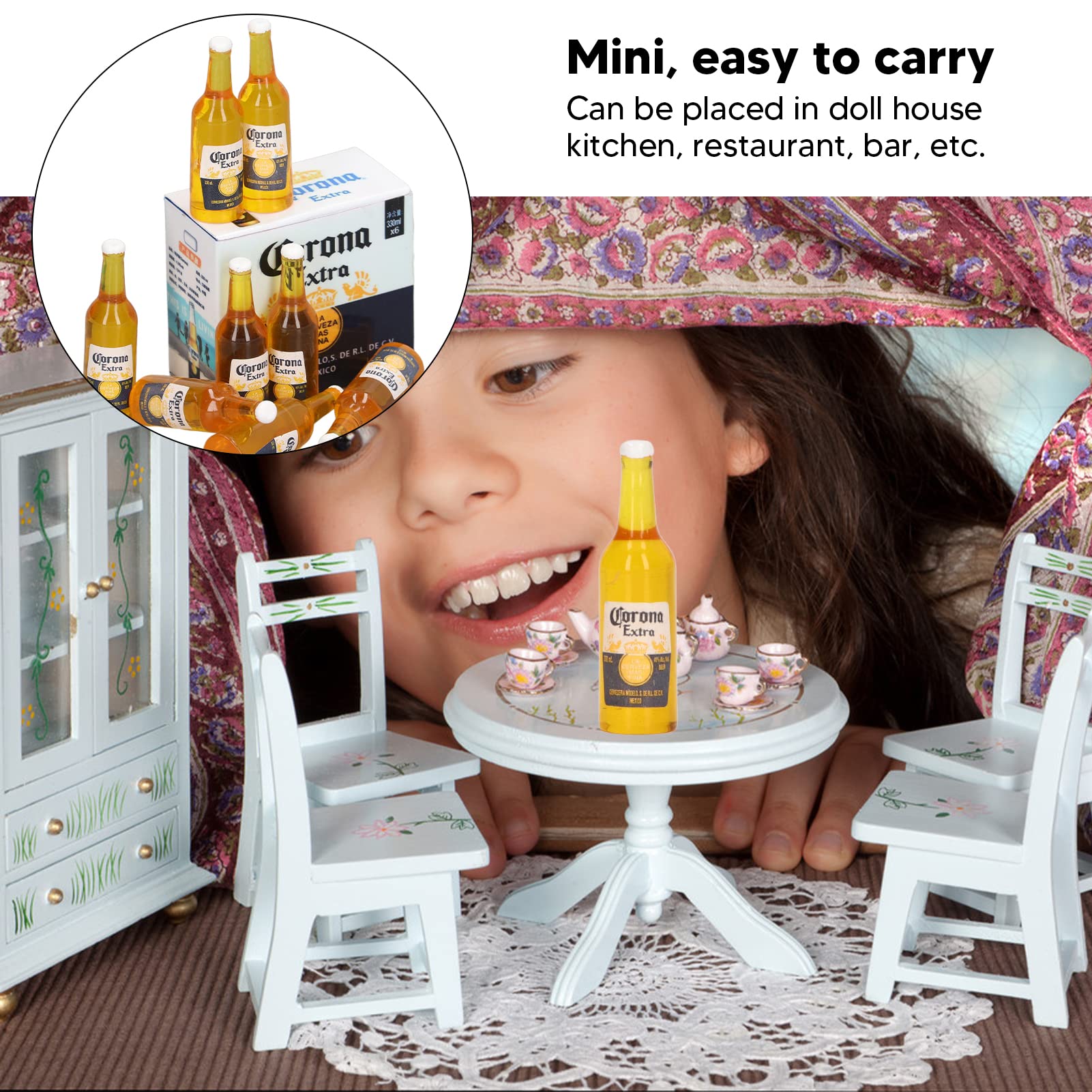 Foto 4 pulgar | Botellas De Cerveza En Miniatura De Dollhouse Yoidesu, Escala 1:12 (8 Unidades) - Venta Internacional.