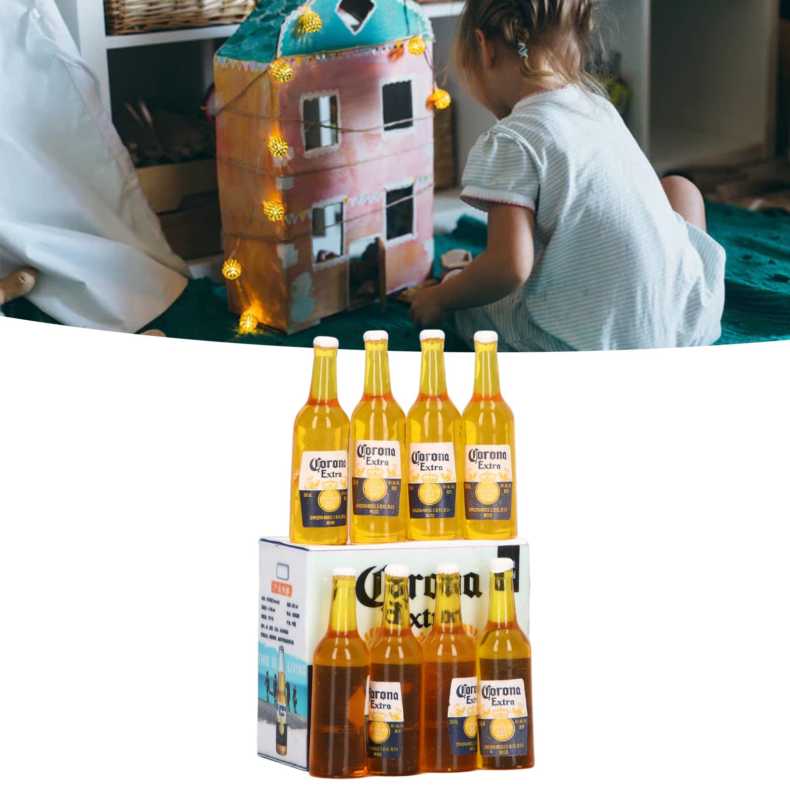Foto 6 pulgar | Botellas De Cerveza En Miniatura De Dollhouse Yoidesu, Escala 1:12 (8 Unidades) - Venta Internacional.