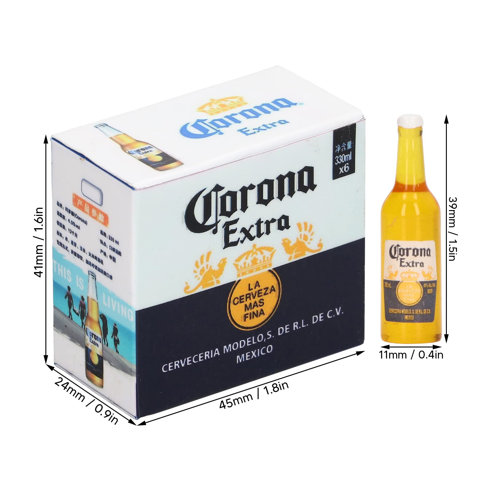 Foto 7 | Botellas De Cerveza En Miniatura De Dollhouse Yoidesu, Escala 1:12 (8 Unidades) - Venta Internacional.