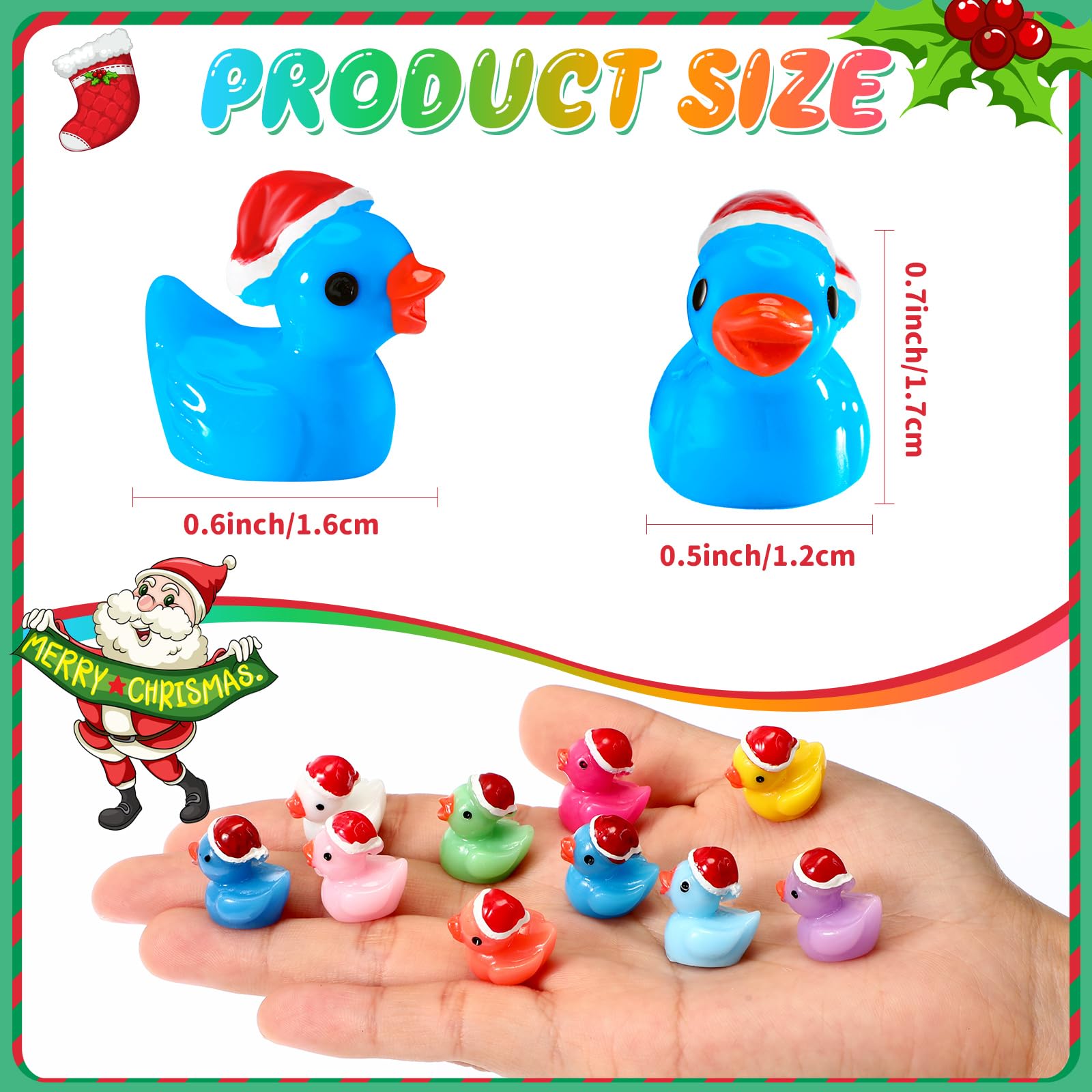 Foto 4 pulgar | Minipatos De Resina Para Navidad, 200 Unidades, Para Manualidades Y Navidad - Venta Internacional.