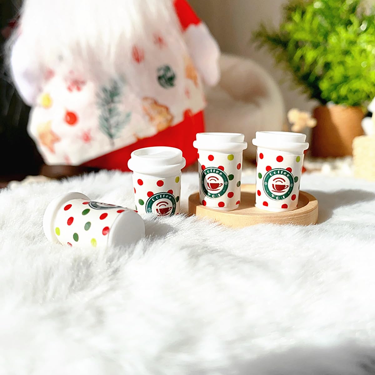 Foto 4 pulgar | Kit De Casa De Muñecas En Miniatura Con 2 Muñecas, 6 Miniaturas De Comida Y Bebida - Venta Internacional.