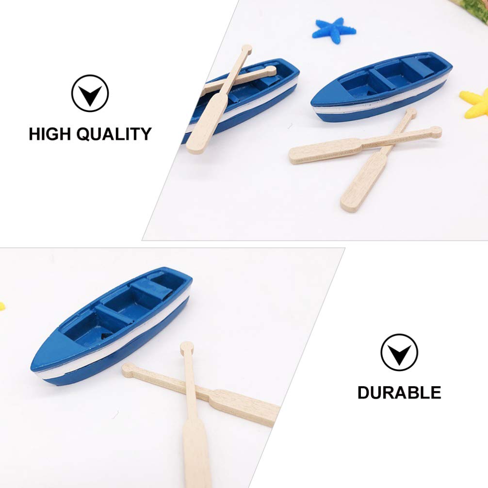 Foto 4 | Set Decorativo De Barcas En Miniatura Modelo Nuobesty, Canoa De Resina - Venta Internacional.