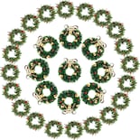 Coronas Navideñas En Miniatura Para Casas De Muñecas, 1:12 (30 Unidades) - Venta Internacional.
