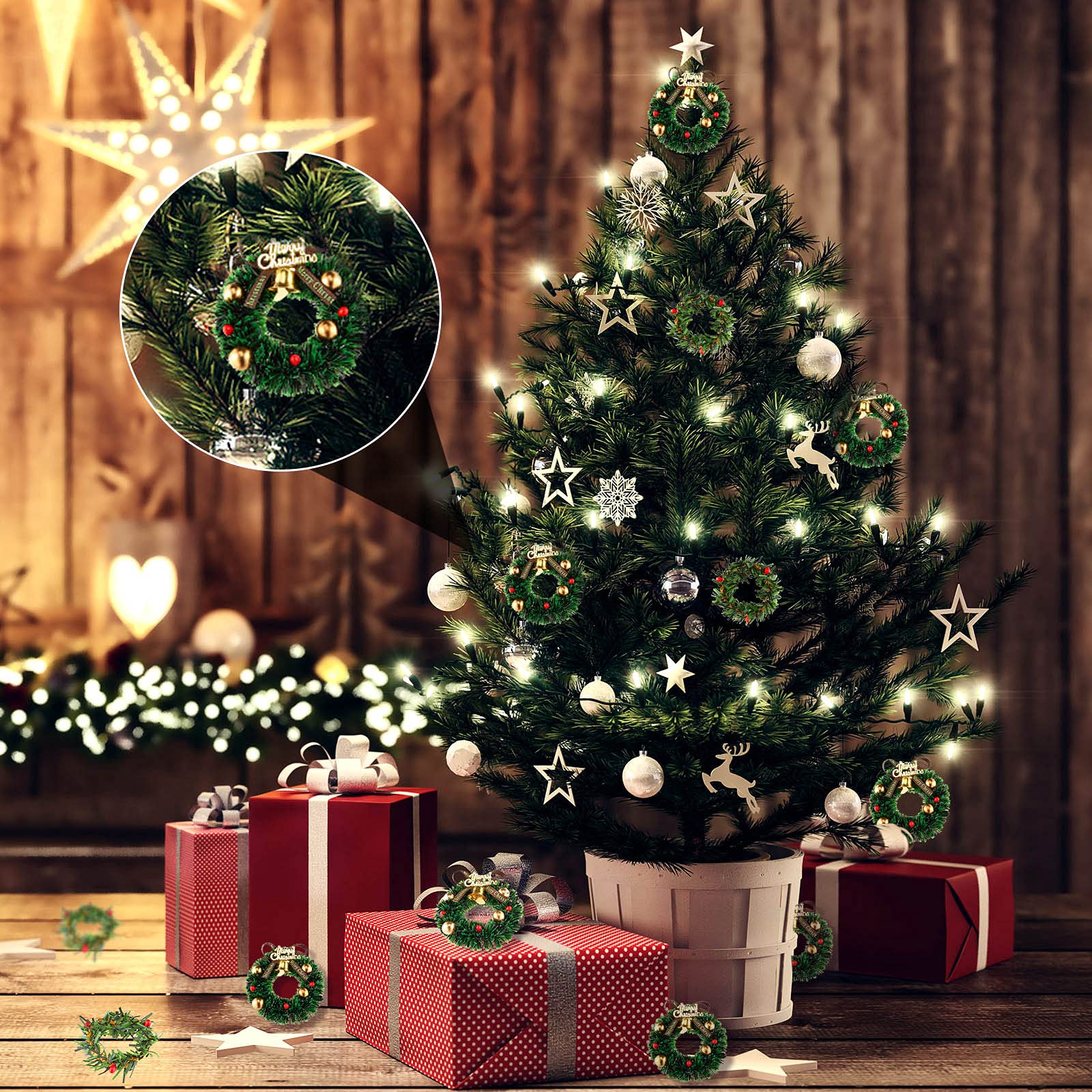 Foto 6 | Coronas Navideñas En Miniatura Para Casas De Muñecas, 1:12 (30 Unidades) - Venta Internacional.