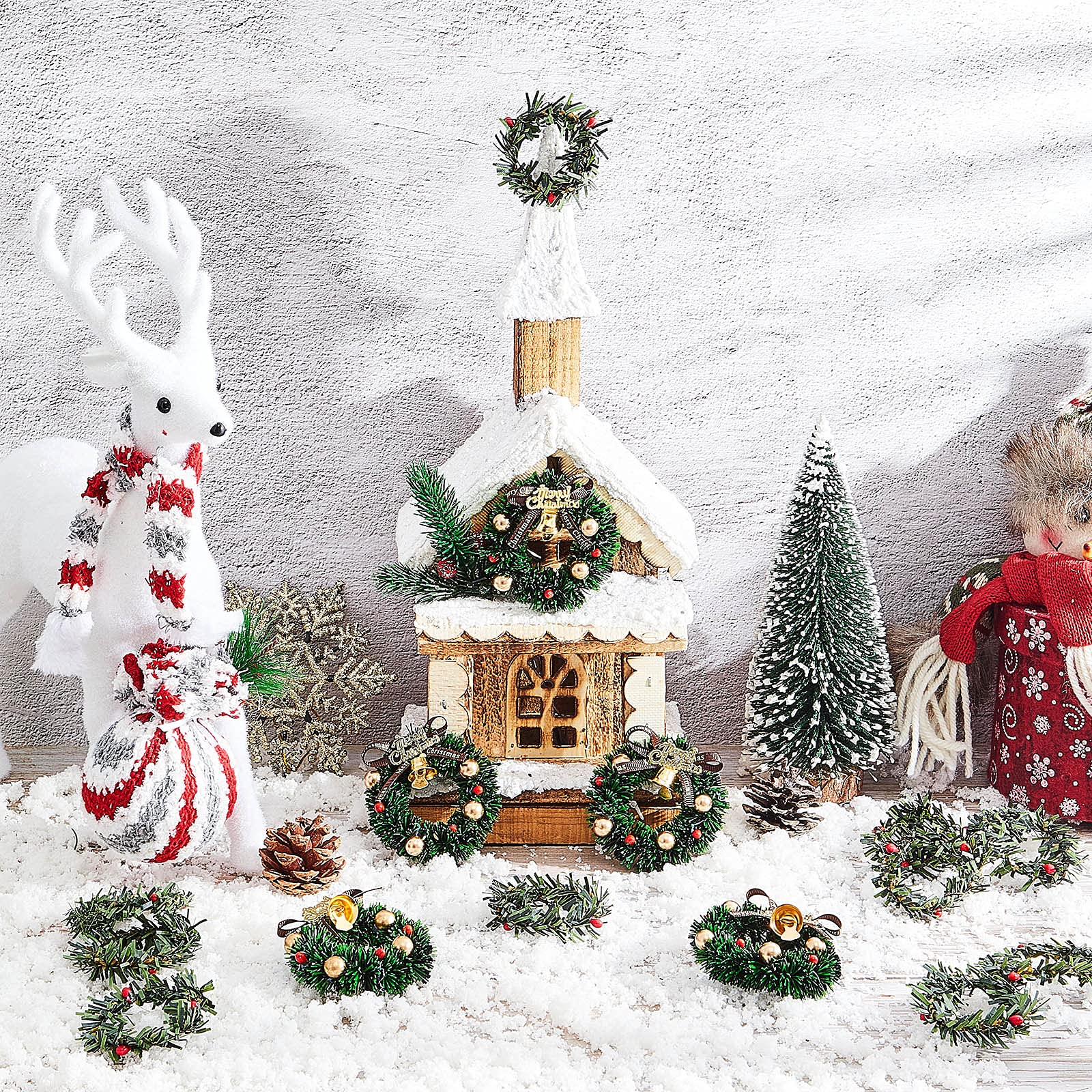 Foto 8 pulgar | Coronas Navideñas En Miniatura Para Casas De Muñecas, 1:12 (30 Unidades) - Venta Internacional.