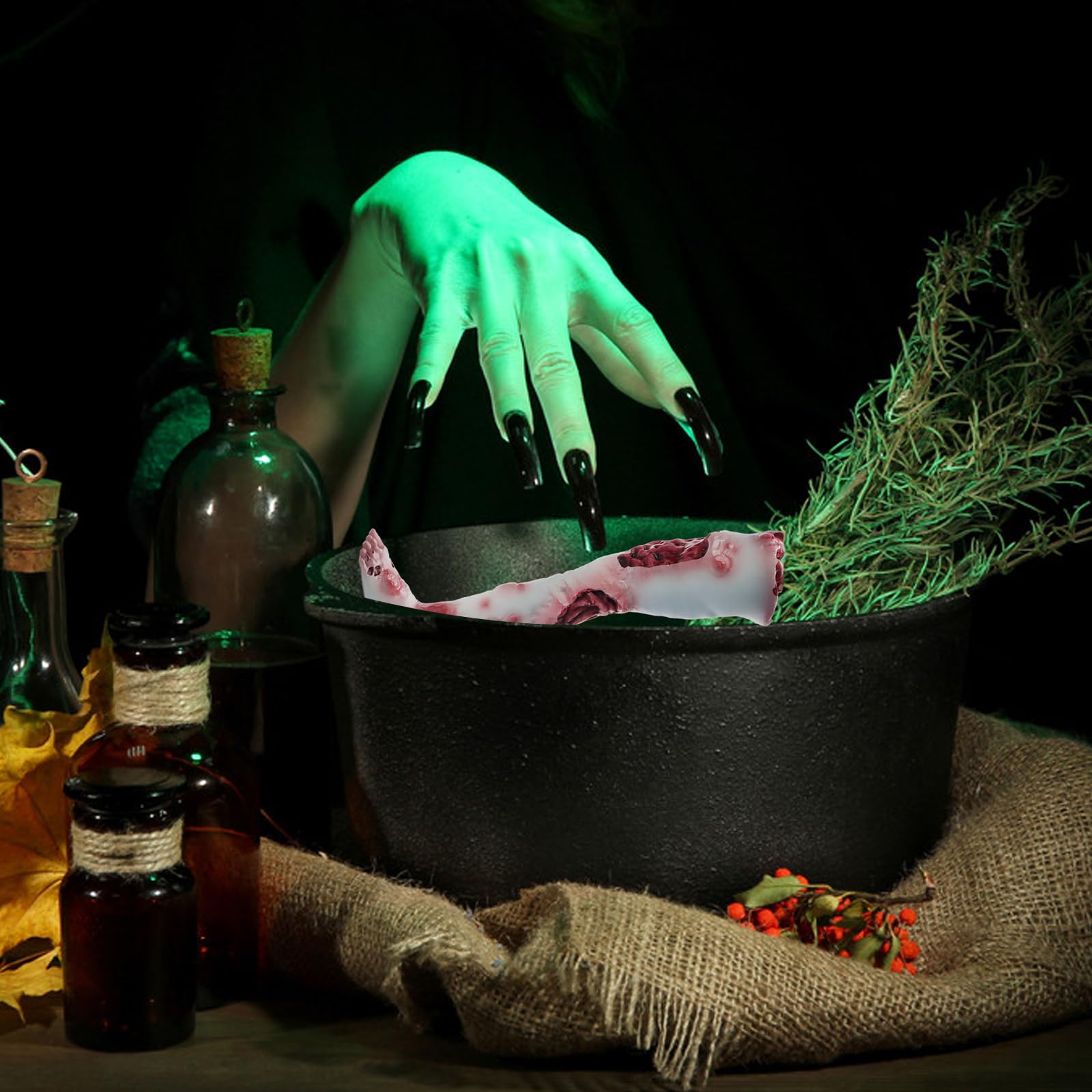 Foto 6 | Pierna Humana Cortada En Miniatura, Modelo Hiawbon, Decoración De Halloween - Venta Internacional.