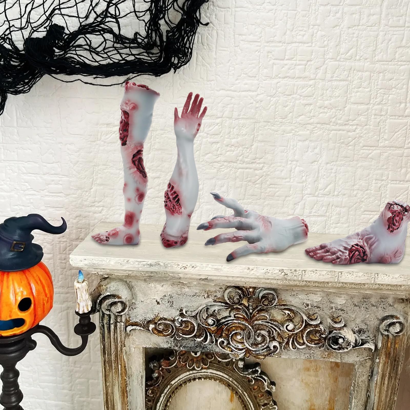 Foto 7 | Pierna Humana Cortada En Miniatura, Modelo Hiawbon, Decoración De Halloween - Venta Internacional.