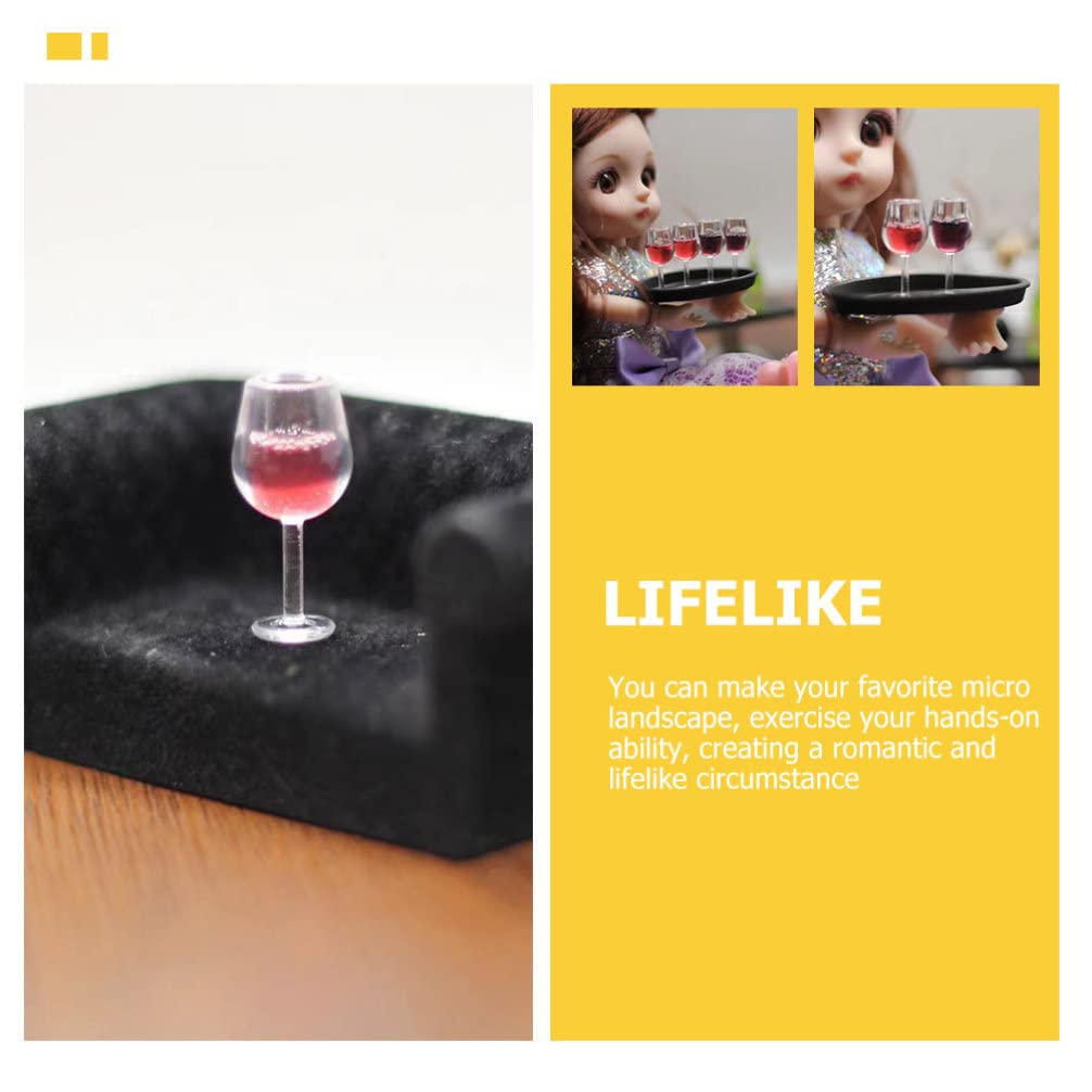 Foto 4 pulgar | Copas De Vino En Miniatura Para Adornar Casas De Muñecas - Venta Internacional.