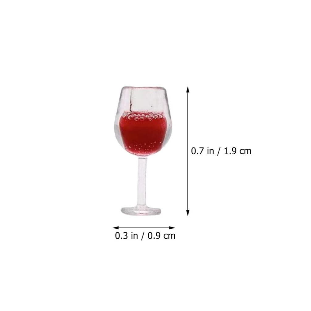Foto 5 pulgar | Copas De Vino En Miniatura Para Adornar Casas De Muñecas - Venta Internacional.