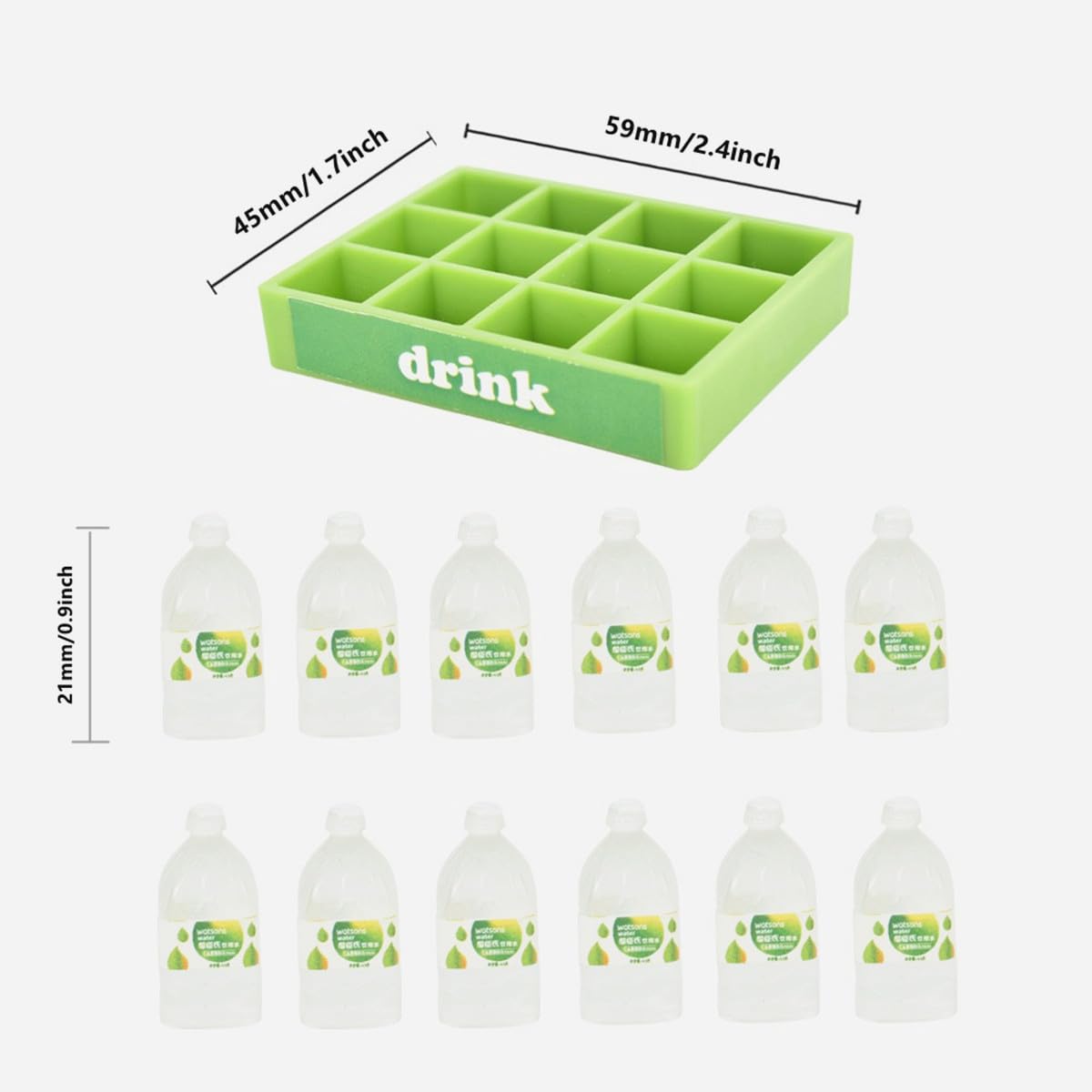 Foto 3 pulgar | Minibotellas Decorativas De Resina Para Bebidas Con Cesta De Almacenamiento, 12 Unidades - Venta Internacional.