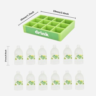 Foto 2 | Minibotellas Decorativas De Resina Para Bebidas Con Cesta De Almacenamiento, 12 Unidades - Venta Internacional.