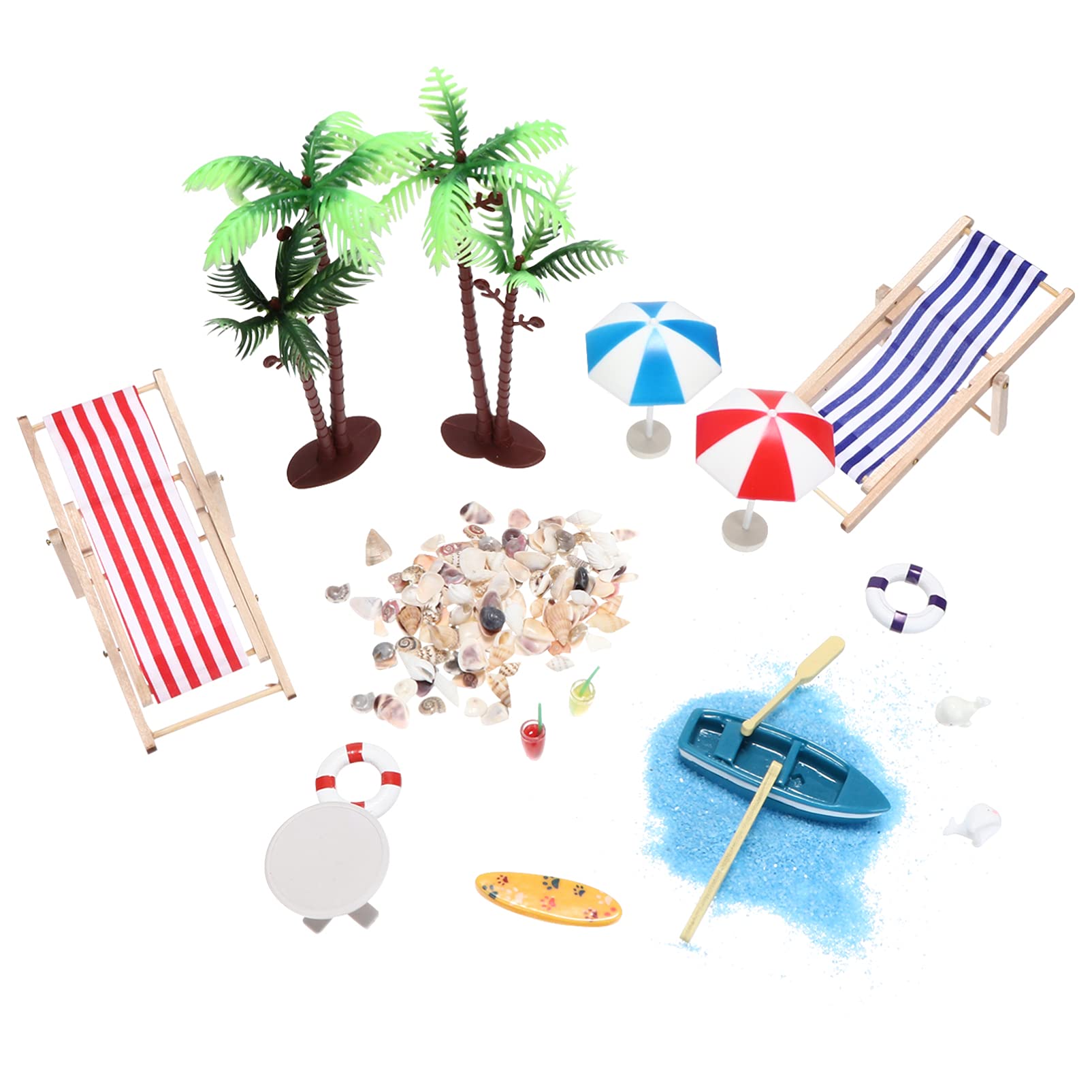 Foto 2 pulgar | Kit De Adornos En Miniatura Con Temática De Playa, 18 Piezas, Para Decoración Del Hogar - Venta Internacional.