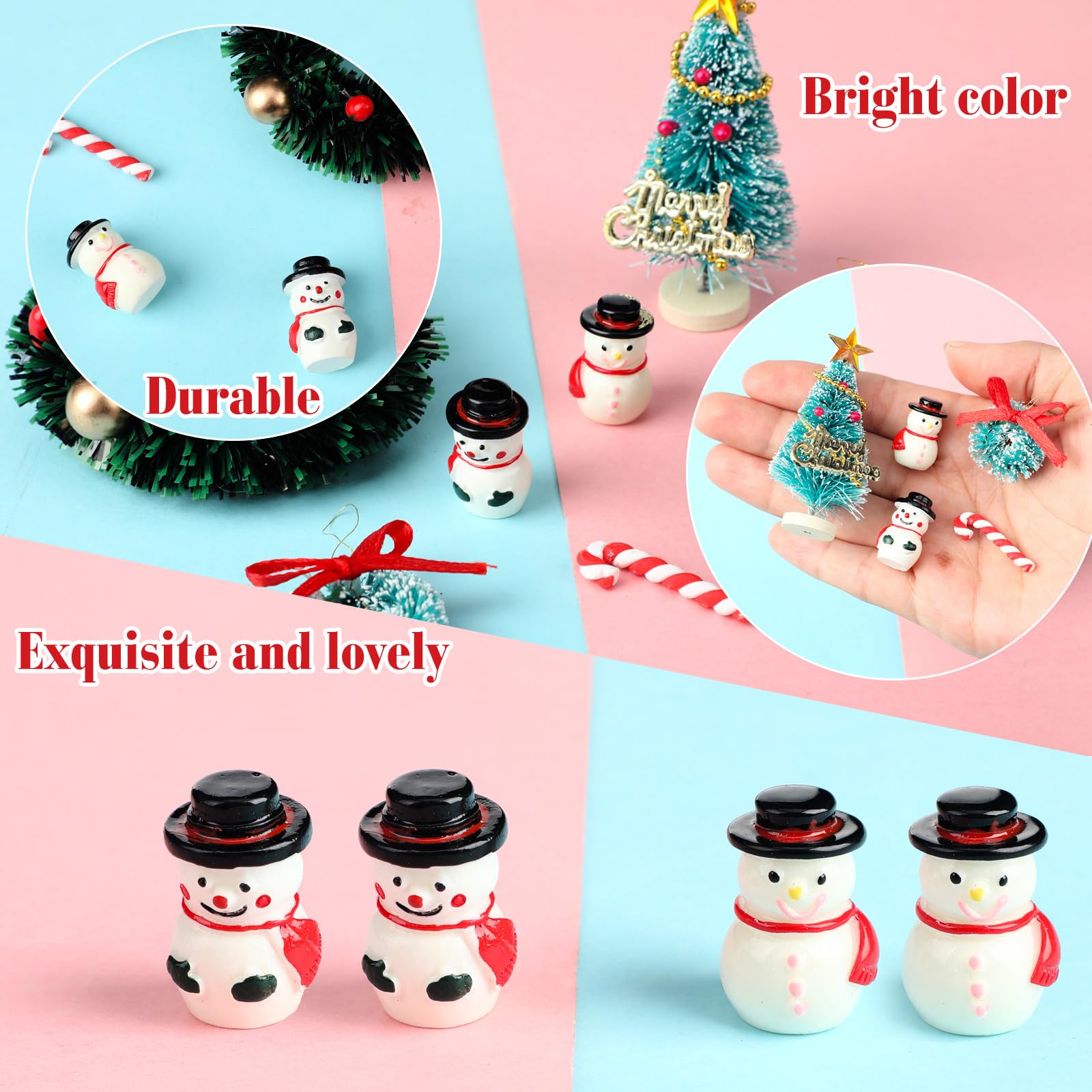 Foto 3 | Figuras En Miniatura Con Forma De Casa De Muñecas Navideñas, 36 Unidades, 1:12 - Venta Internacional.