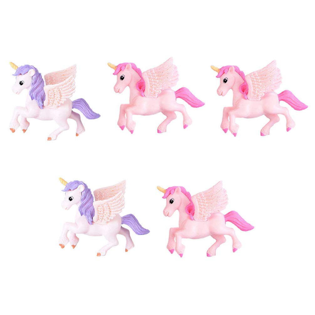 Figuras Toyandona Con Forma De Unicornio En Miniatura Para Jardín De Hadas, 5 Unidades - Venta Internacional.