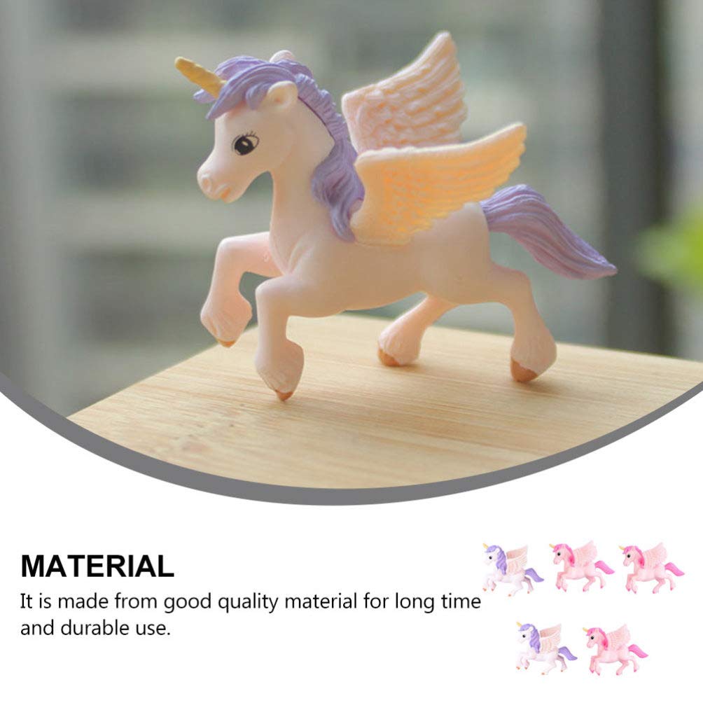 Foto 4 | Figuras Toyandona Con Forma De Unicornio En Miniatura Para Jardín De Hadas, 5 Unidades - Venta Internacional.