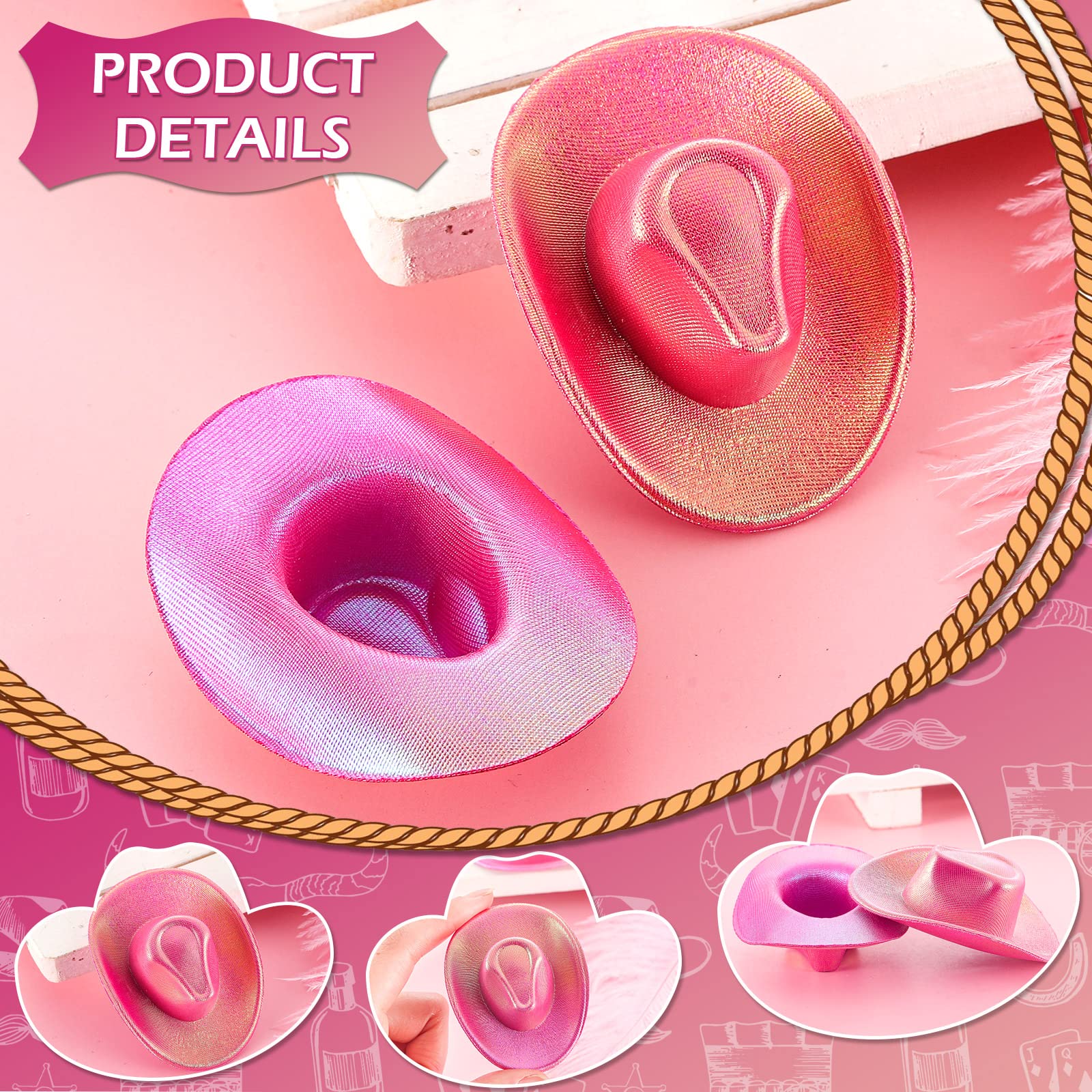 Foto 5 pulgar | Pequeño Sombrero Neon Space Cowgirl Sotiff Para Fiesta De Vaqueras X24 - Venta Internacional.