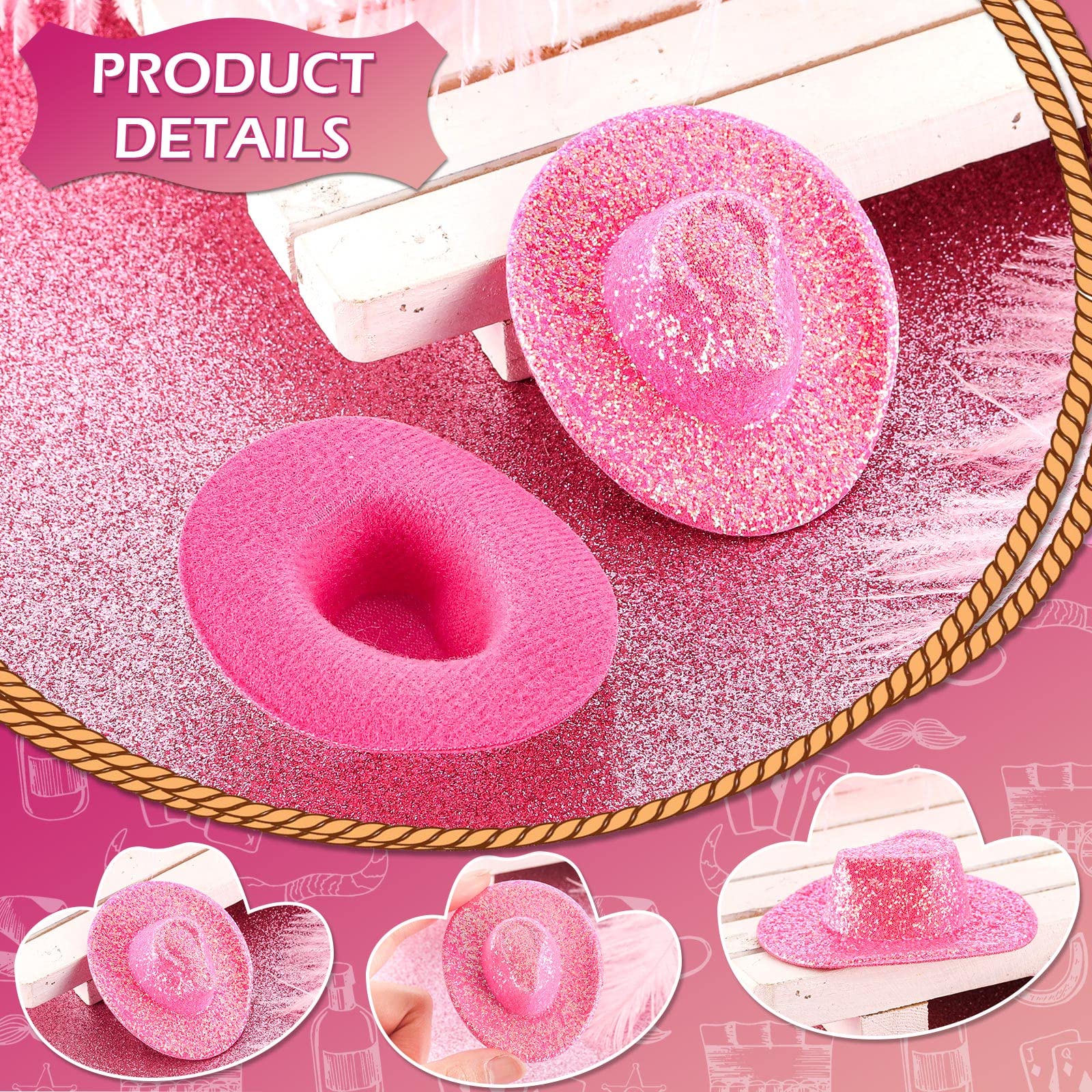 Foto 6 pulgar | Pequeño Sombrero Neon Space Cowgirl Sotiff Para Fiesta De Vaqueras X24 - Venta Internacional.