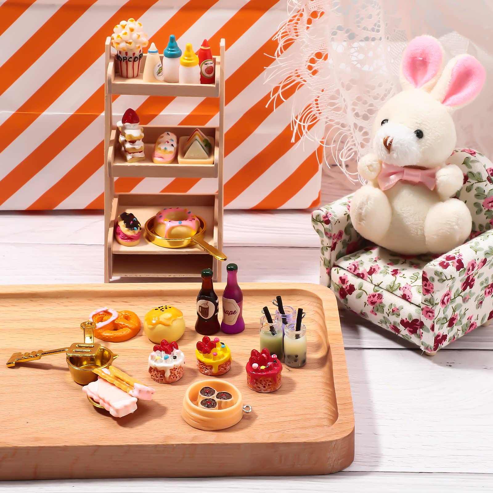 Foto 5 | Accesorios Para Casas De Muñecas En Miniatura Para Comida Y Bebida, 122 Piezas - Venta Internacional.