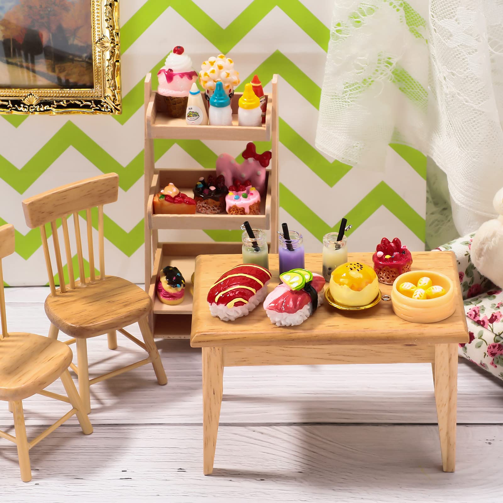 Foto 7 | Accesorios Para Casas De Muñecas En Miniatura Para Comida Y Bebida, 122 Piezas - Venta Internacional.