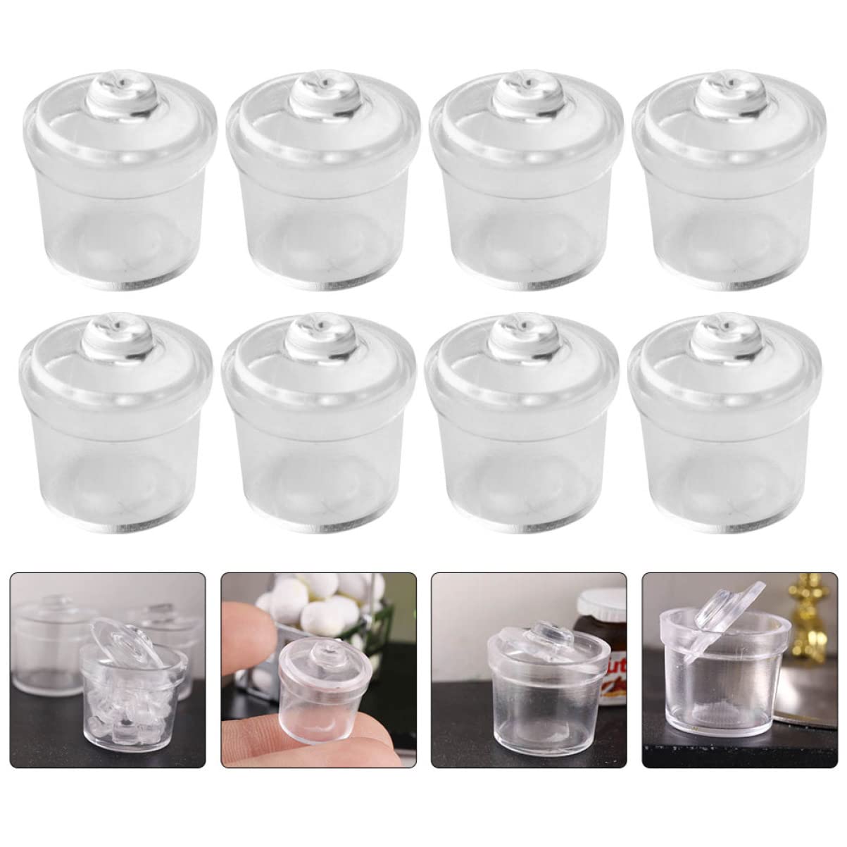 Foto 4 pulgar | Tarro Miniatura Para Caramelos Toyandona Con Forma De Casa De Muñecas, Pvc Transparente, 8 Unidades - Venta Internaci