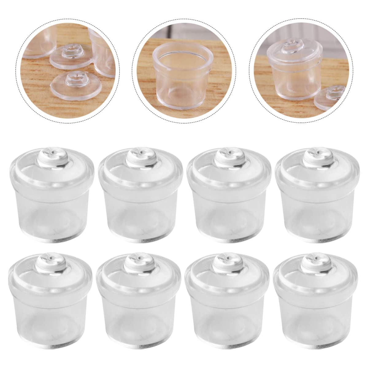 Foto 5 pulgar | Tarro Miniatura Para Caramelos Toyandona Con Forma De Casa De Muñecas, Pvc Transparente, 8 Unidades - Venta Internaci