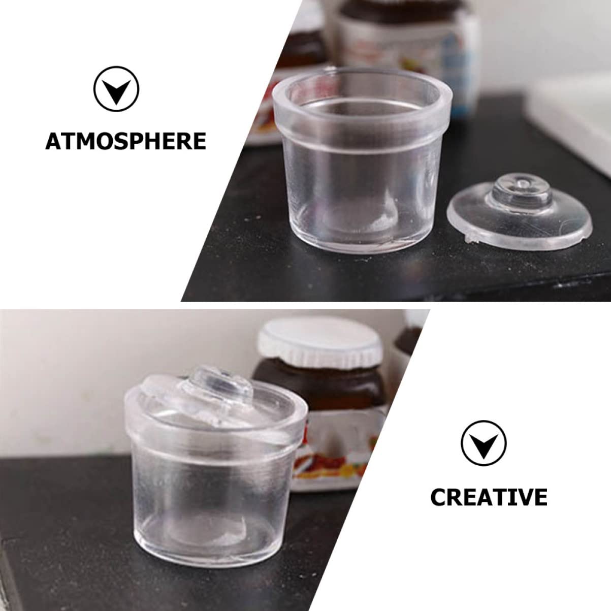 Foto 6 | Tarro Miniatura Para Caramelos Toyandona Con Forma De Casa De Muñecas, Pvc Transparente, 8 Unidades - Venta Internaci