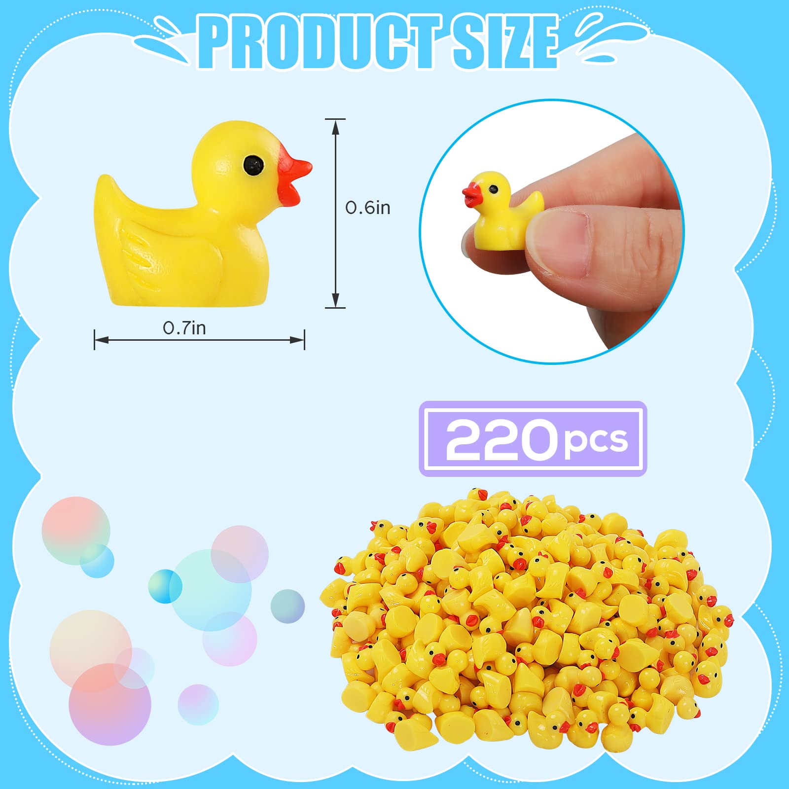 Foto 2 | Minifiguras De Pato Louhua, Paquete De 220 Unidades, Para Decoración De Casas De Muñecas - Venta Internacional.