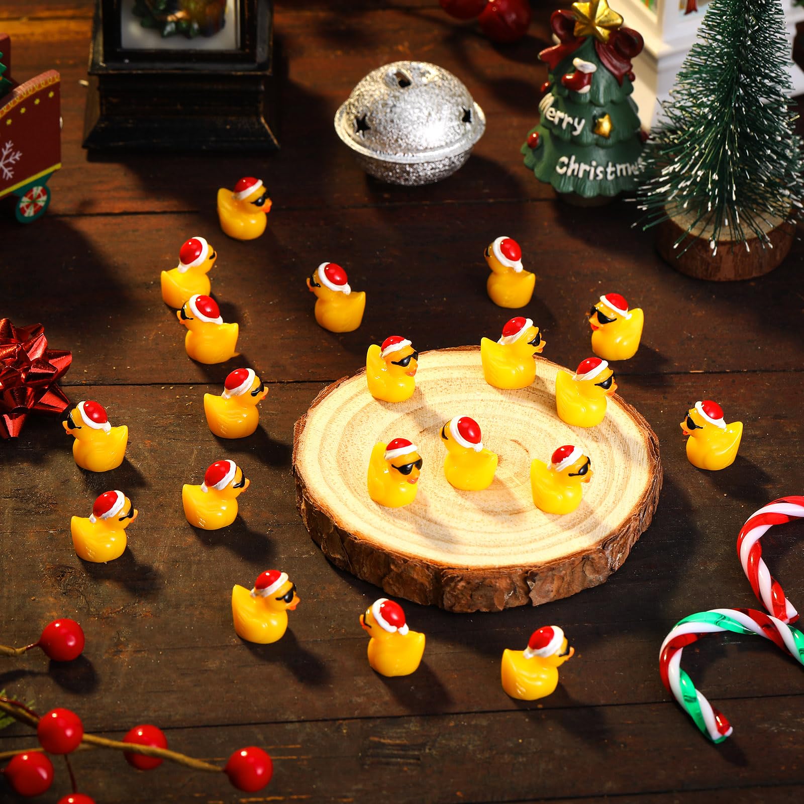 Foto 6 | Adornos Navideños De Resina Christmas Charms Ducks Marsui, 100 Unidades - Venta Internacional.